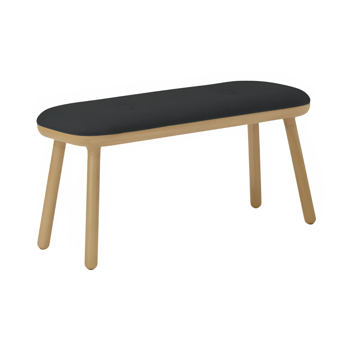 PAFF bench in anthracite with oak base