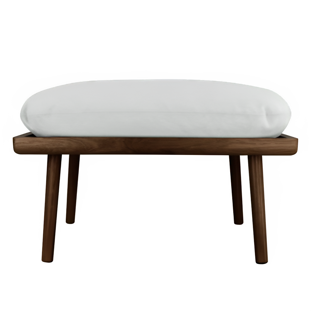 Lounge Around Shuffle Puff broken white with dark oak base