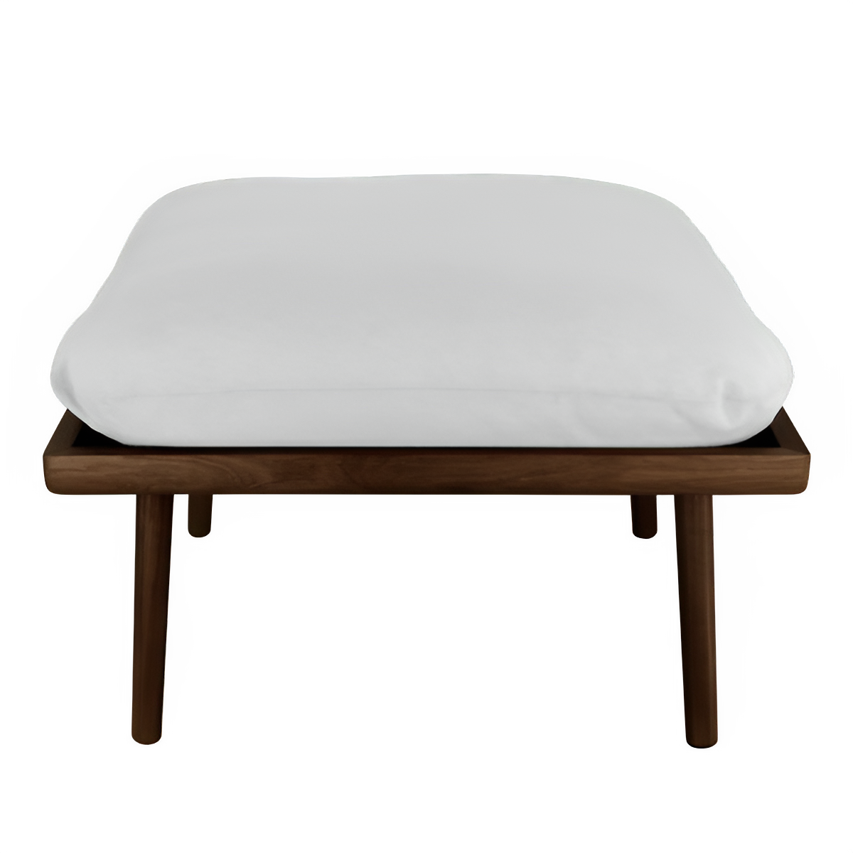 Lounge Around Shuffle Puff broken white with dark oak base