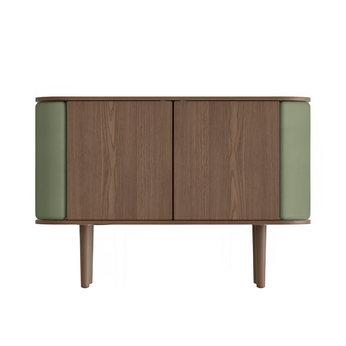 TREASURES chest of drawers green with dark oak