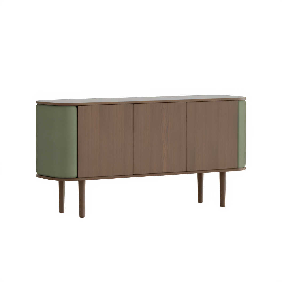 TREASURES chest of drawers green with dark oak