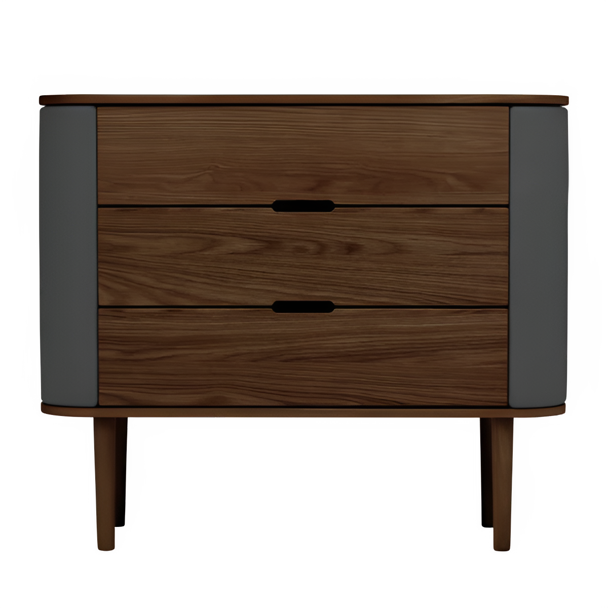 TREASURES cabinet dark gray with a dark oak base