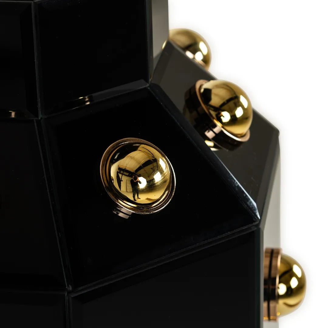 JUSTA vase black with gold