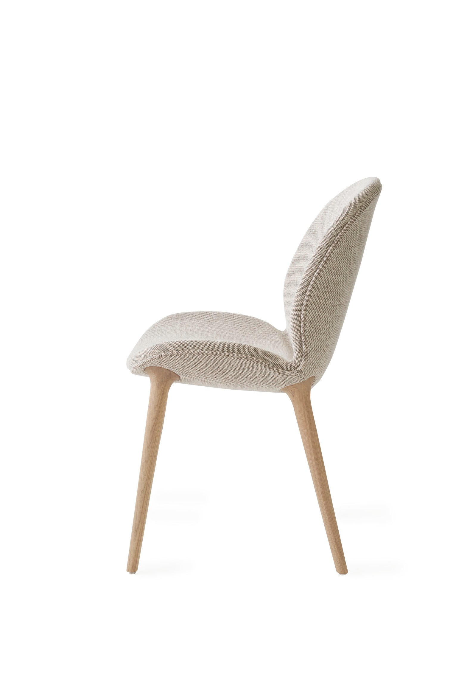 Lodge Chair in Beige with Light Oak Base
