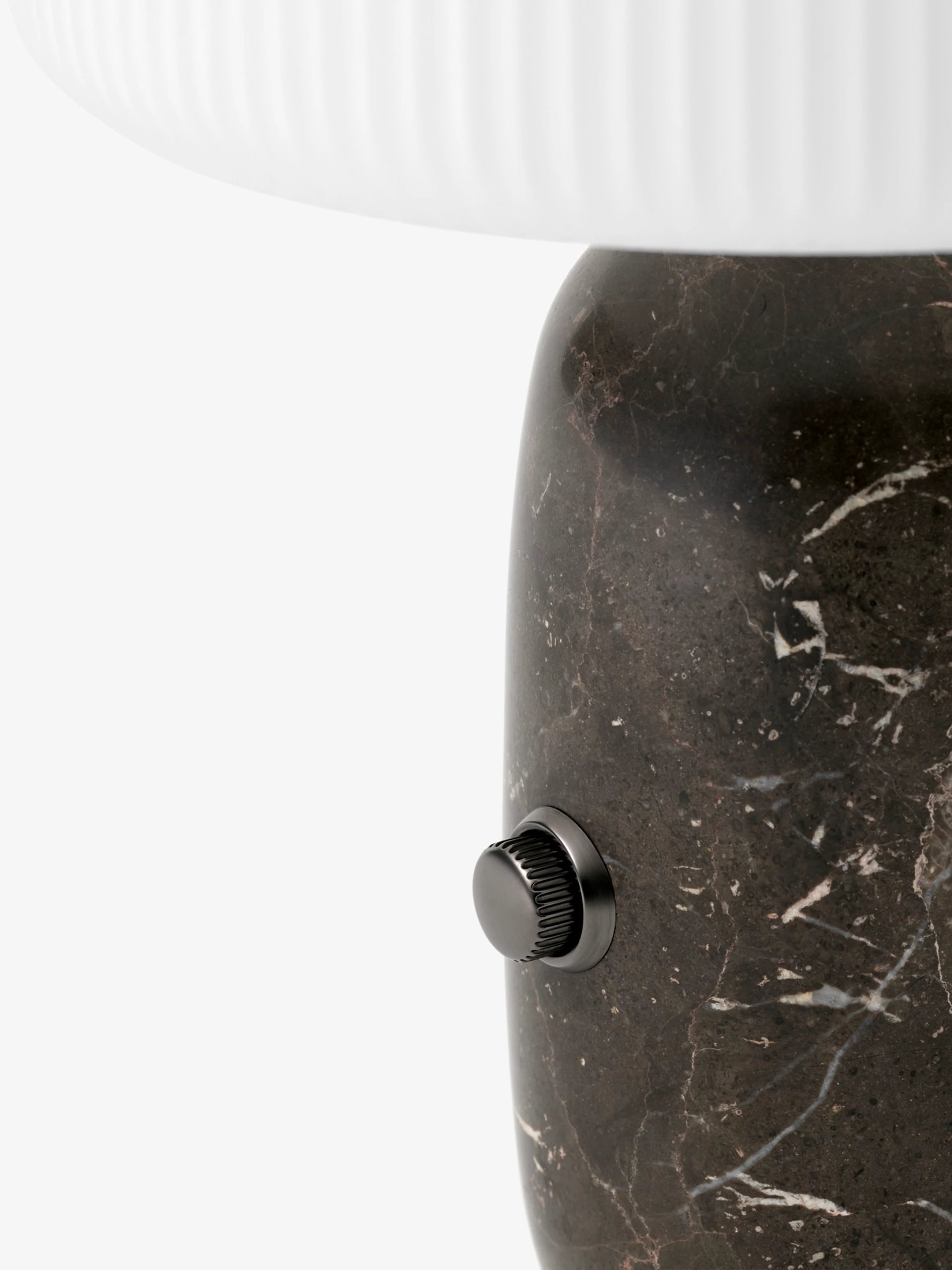 Sculpture Table Lamp in Gray Marble