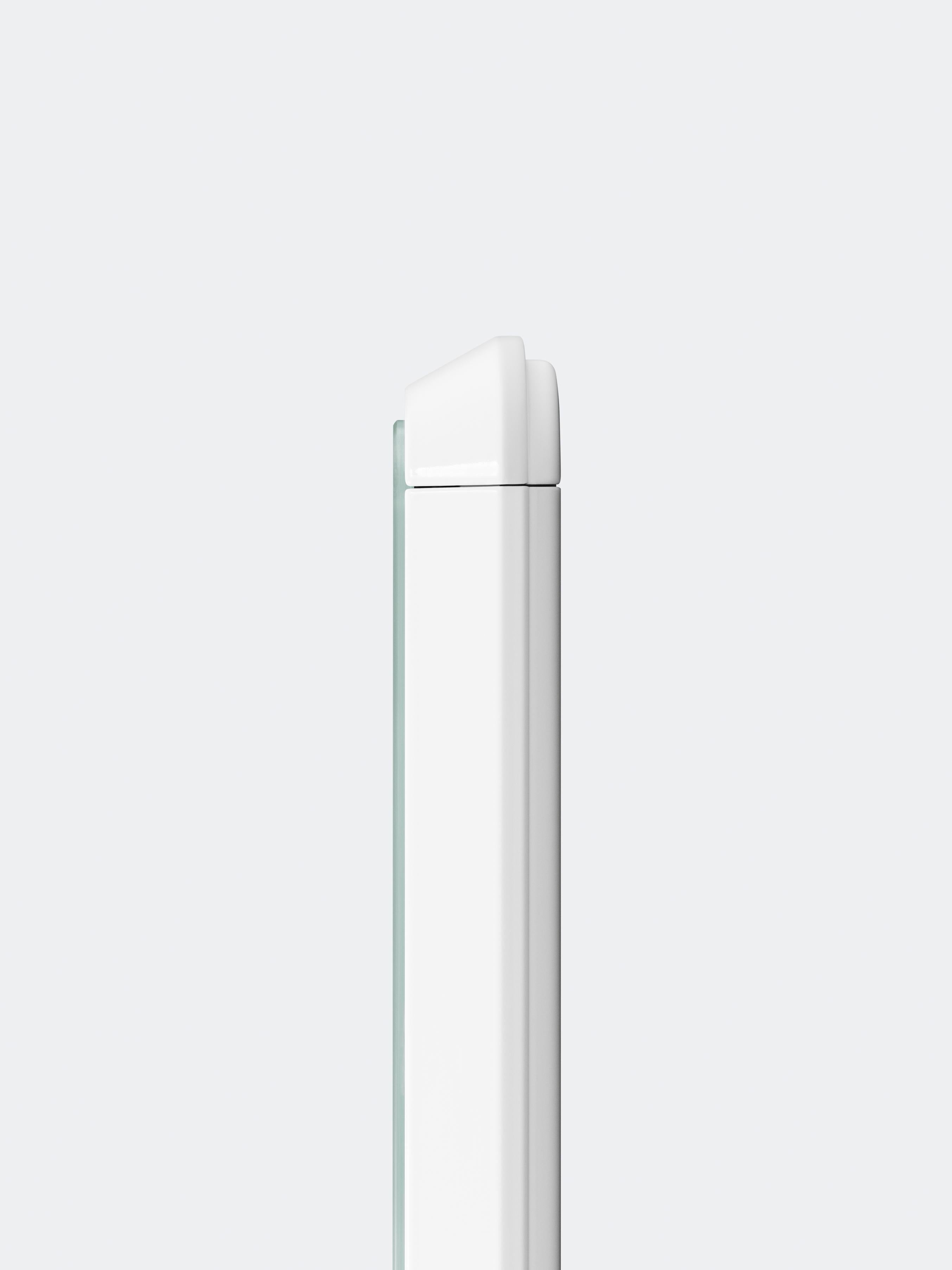 VIPP bathroom mirror with white aluminum frame