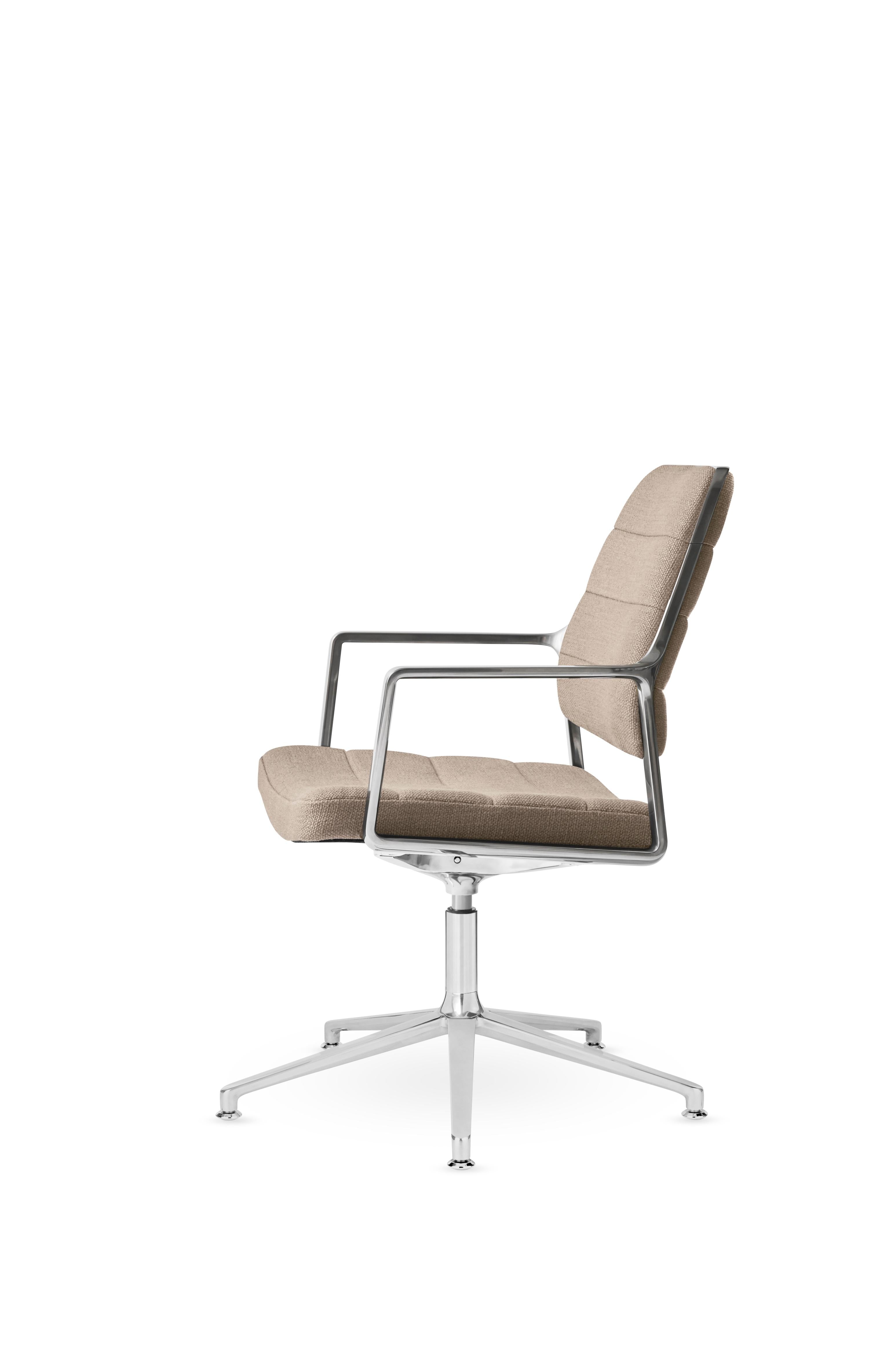 Office chair 455+ with sand-colored fabric and a metal base.