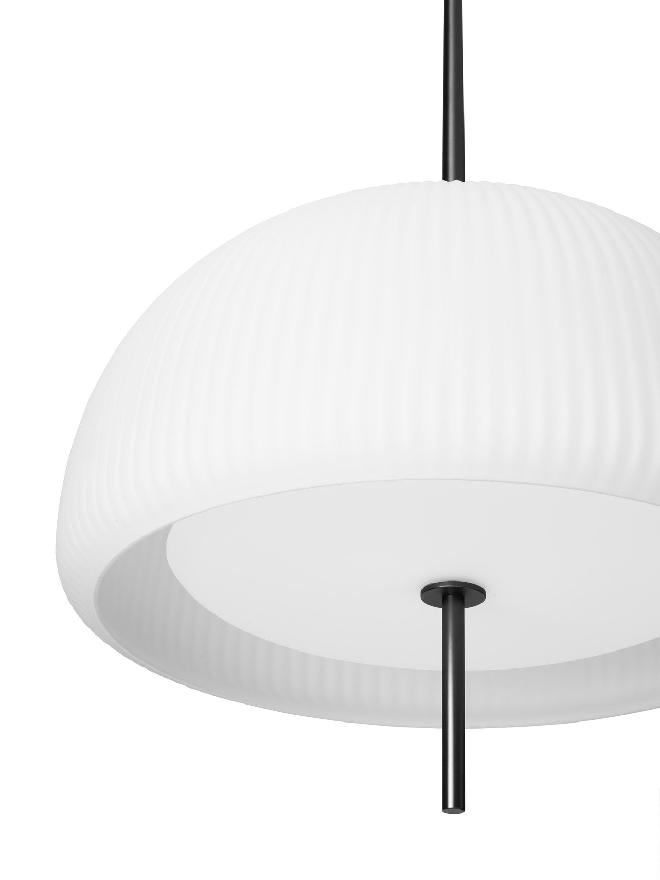 Sculpture Pendant Lamp White Shade