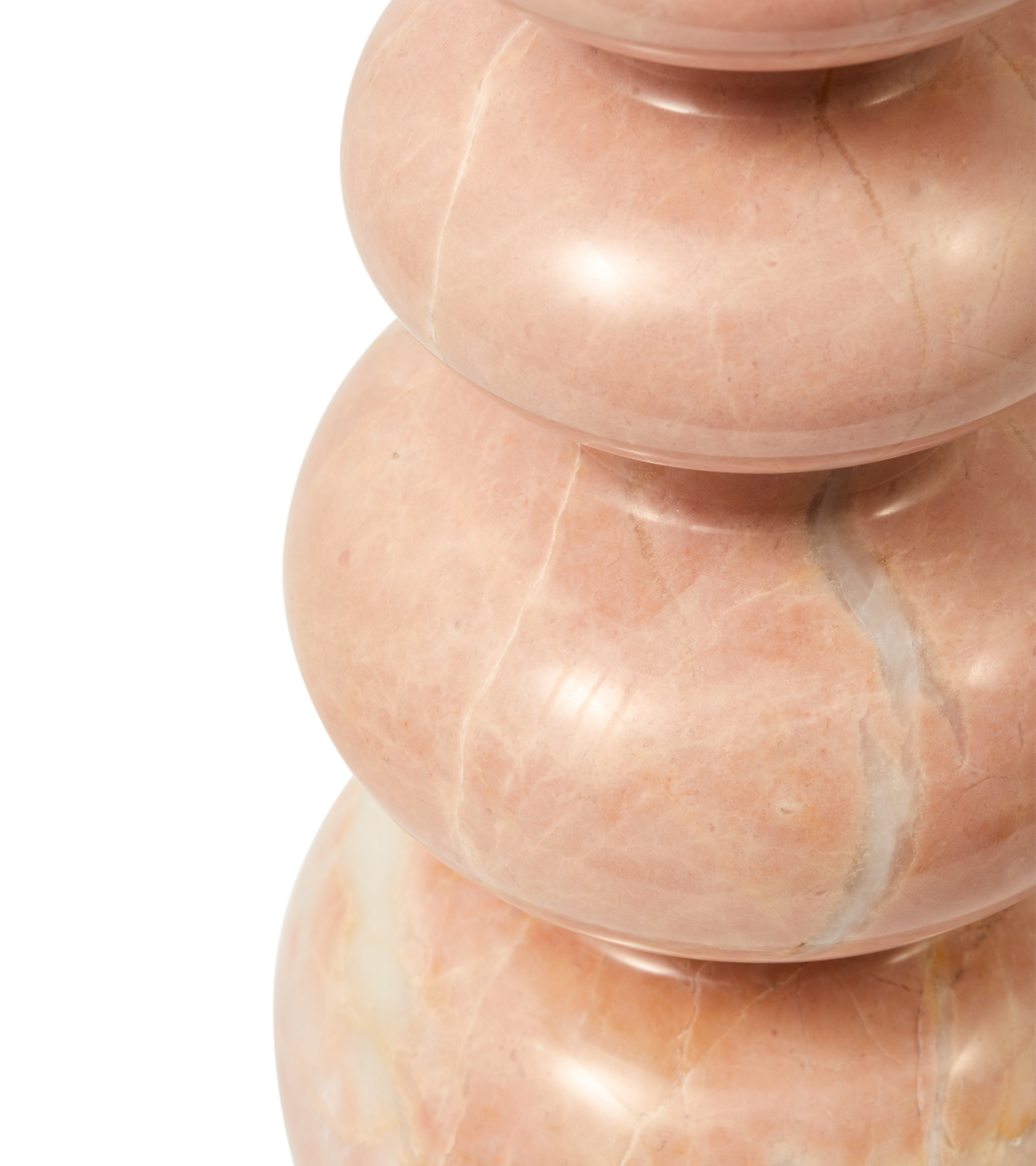 HERITAGE SPHERE candle holder light pink marble