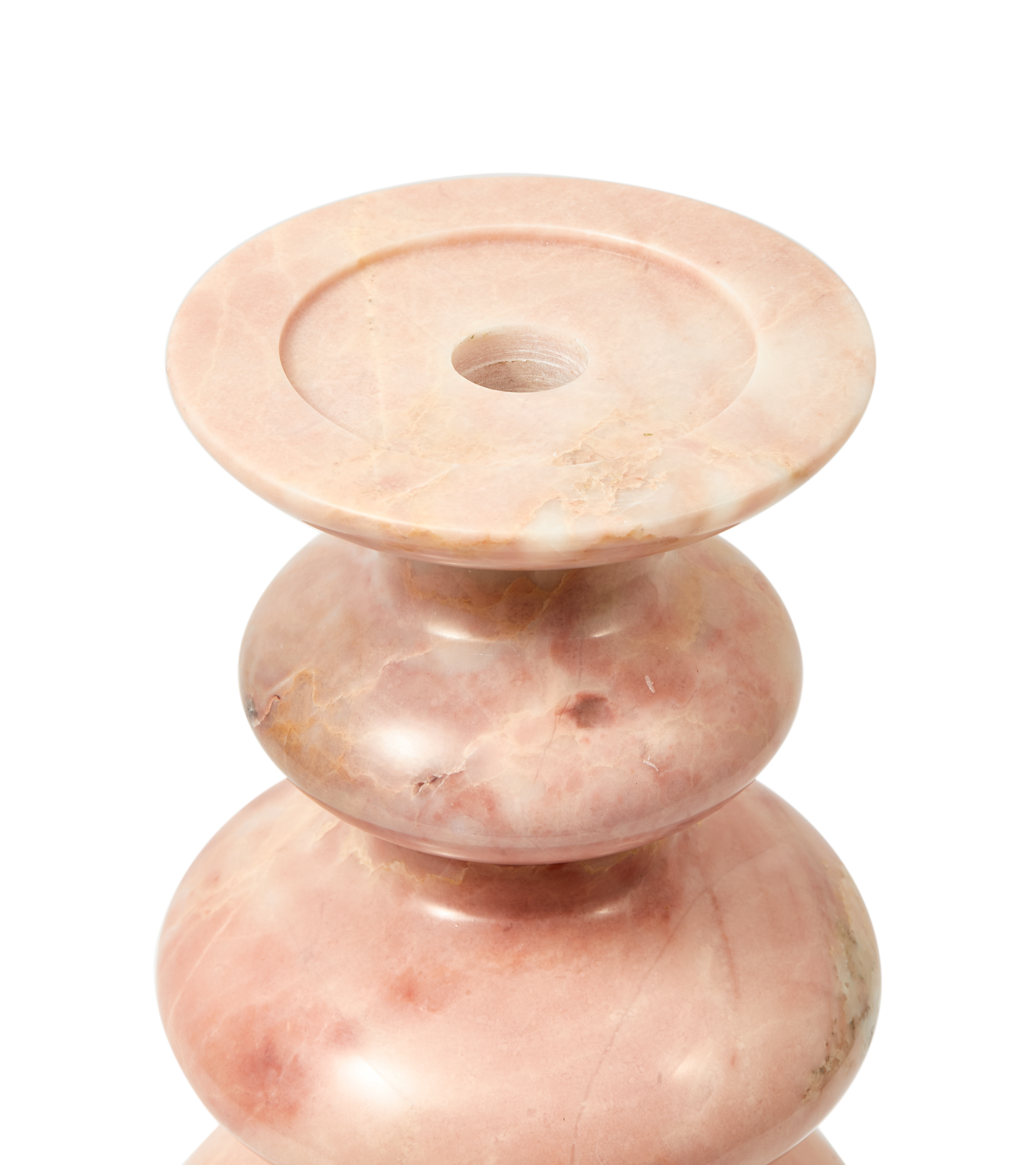 HERITAGE SPHERE candle holder light pink marble