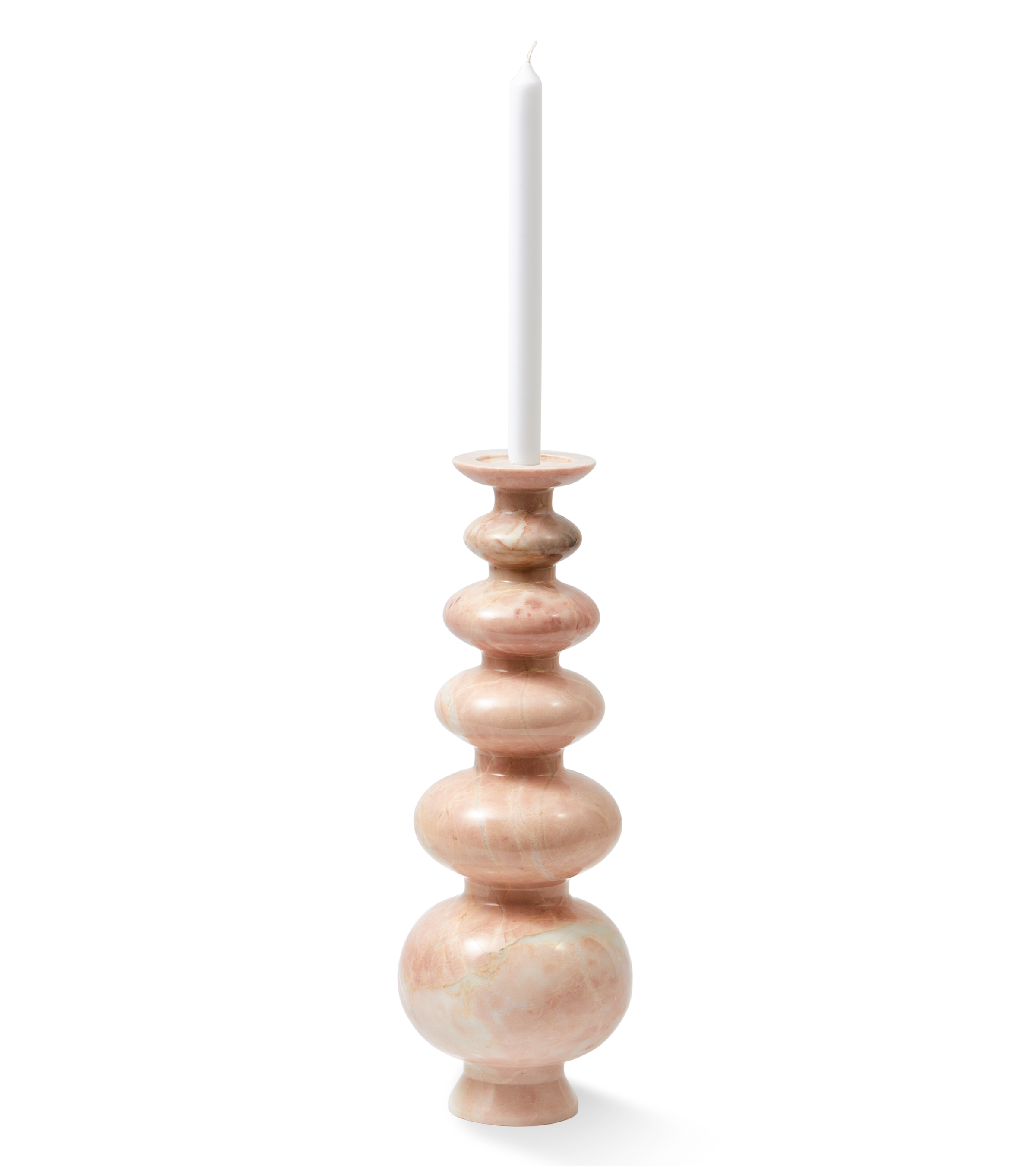 HERITAGE SPHERE candle holder light pink marble