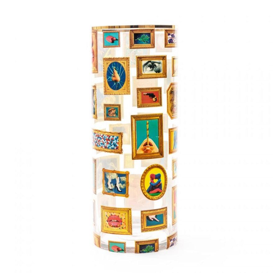 Wazon FRAMES CYLINDRICAL BIG szklany Seletti Eye on Design
