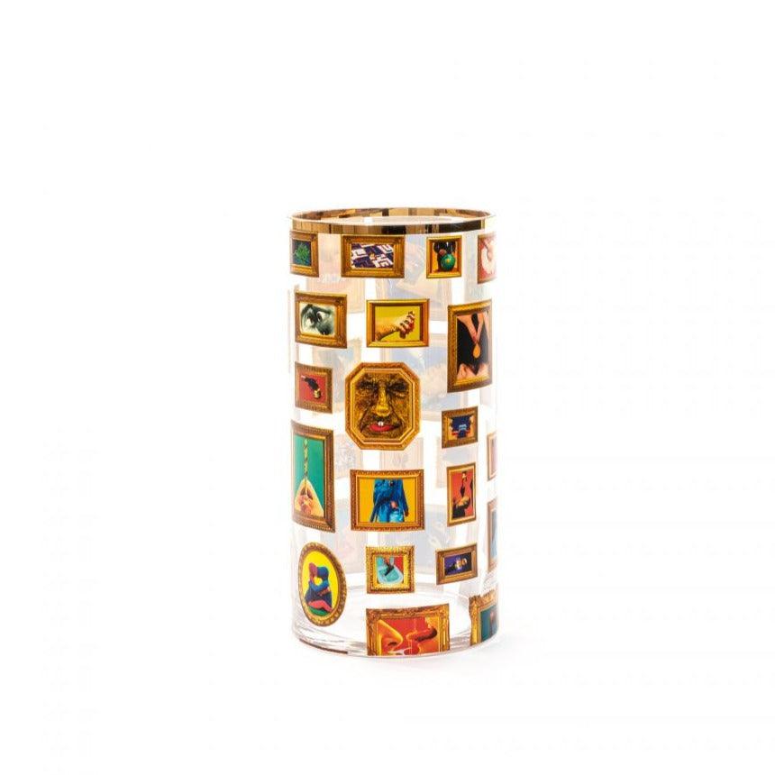 Wazon FRAMES CYLINDRICAL BIG szklany Seletti 15x30 cm Eye on Design