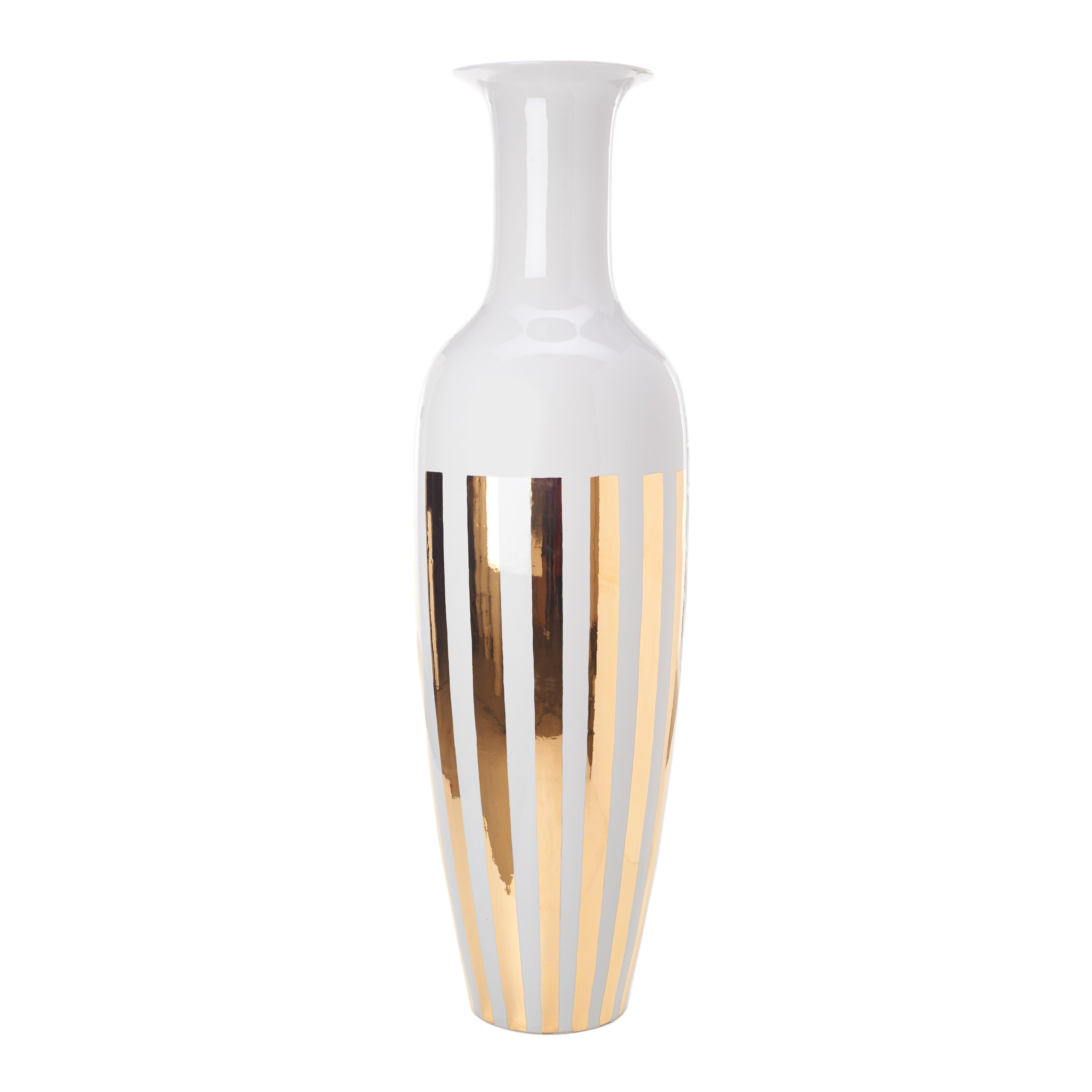 Wazon GOLD STRIPES porcelanowy Pols Potten Eye on Design