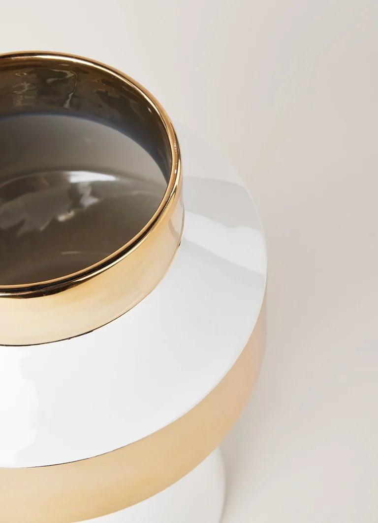 Wazon OBJECT biały ze złotym Pols Potten Eye on Design
