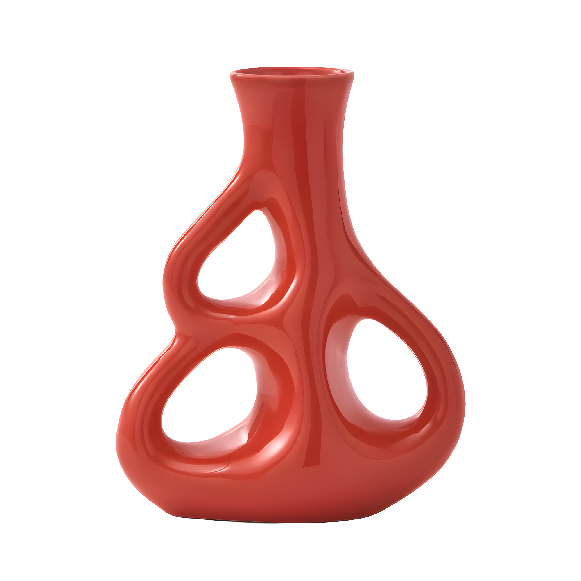 Vase THREE EARS korallenrot