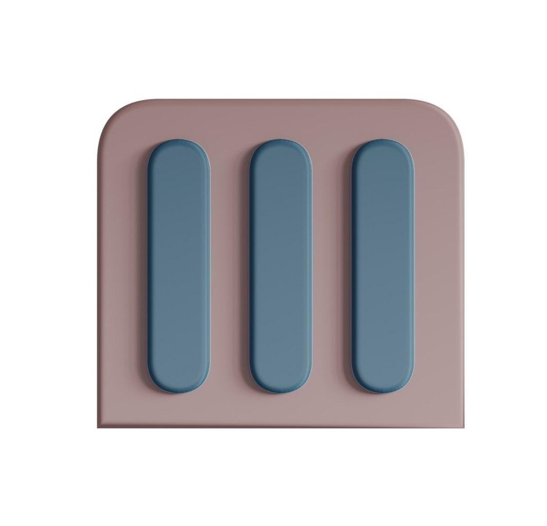 Wezgłowie BISQUIT różowy z niebieskim Happy Barok Eye on Design