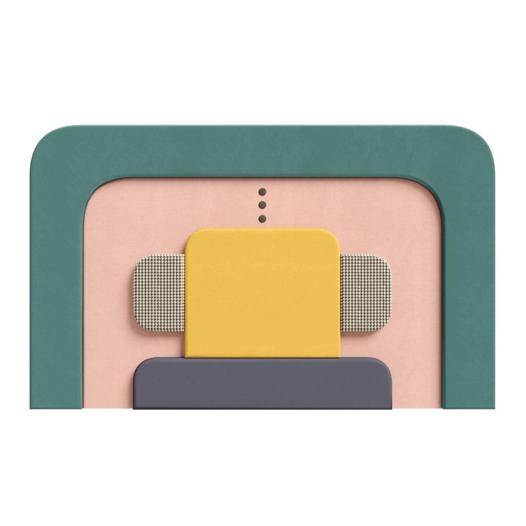 Wezgłowie PLUM 2 różowy z morskim zielonym Happy Barok Eye on Design