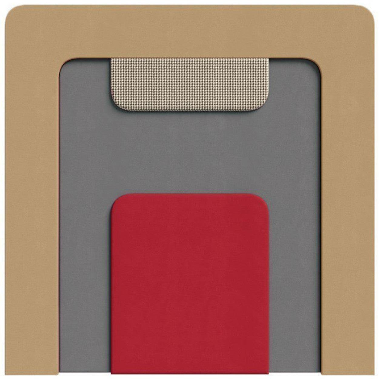 Wezgłowie PLUM beżowy z czerwonym Happy Barok Eye on Design