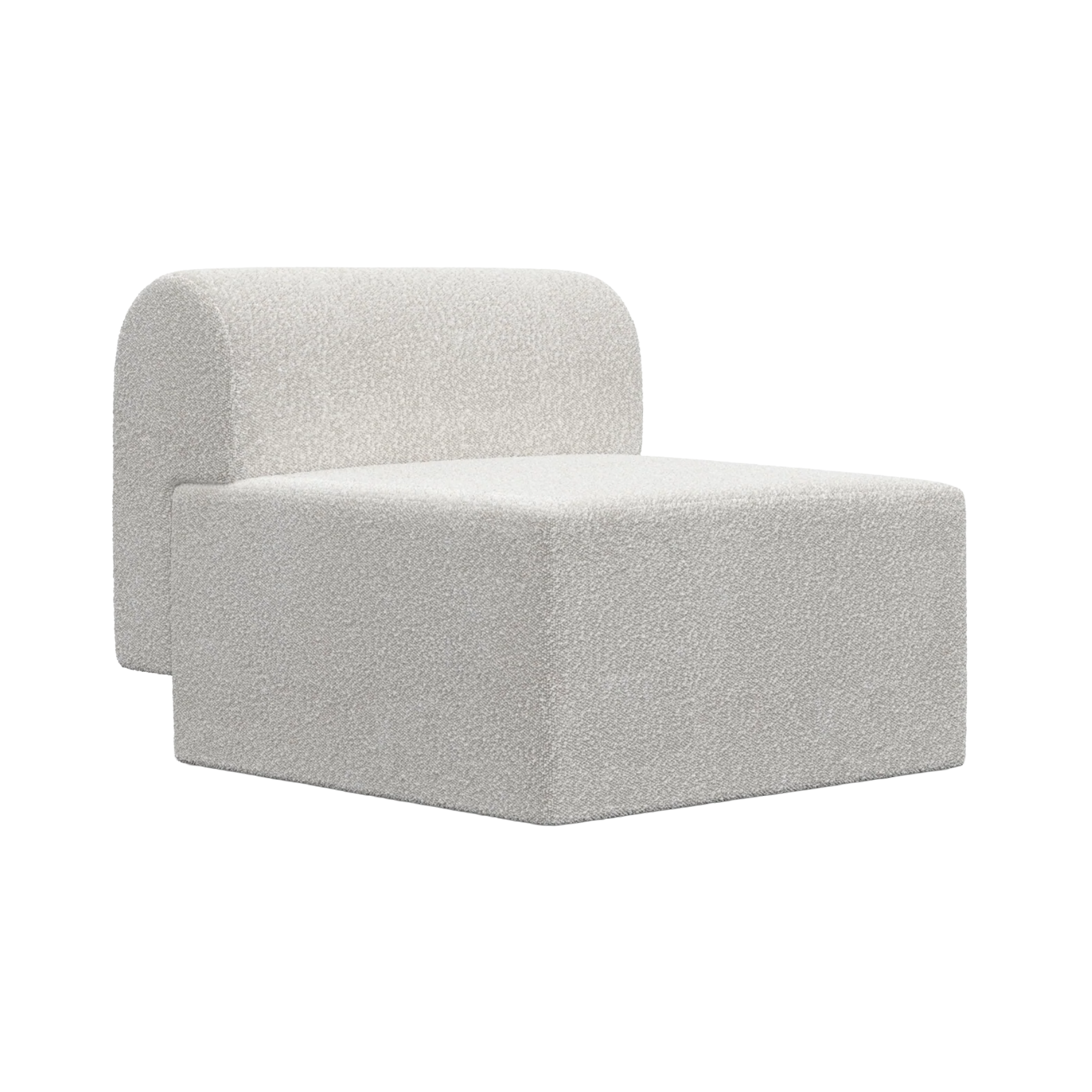 White Bouclé Armchair TORI