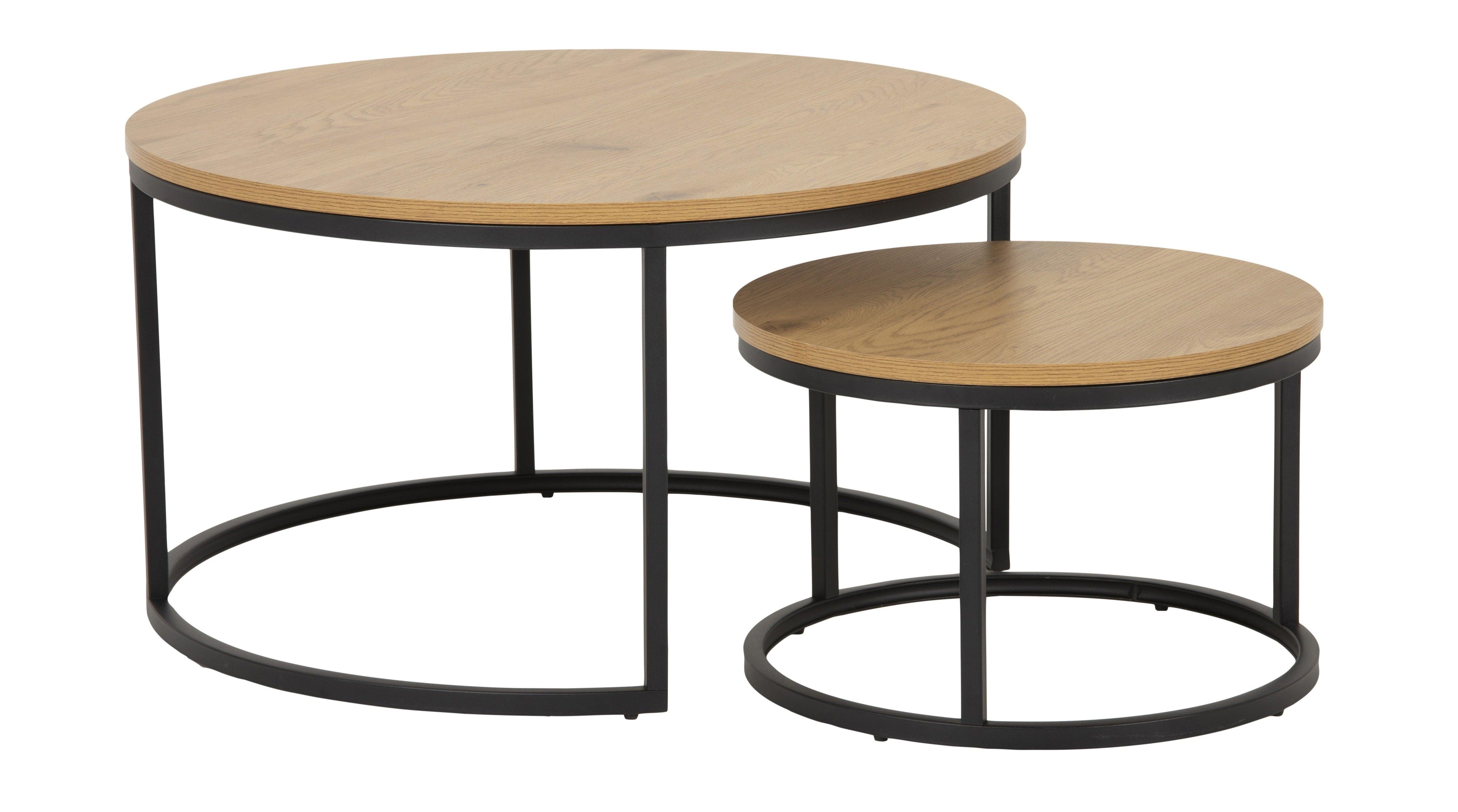 Zestaw dużych stolików kawowych SPIRO drewniany Home Essentials Eye on Design