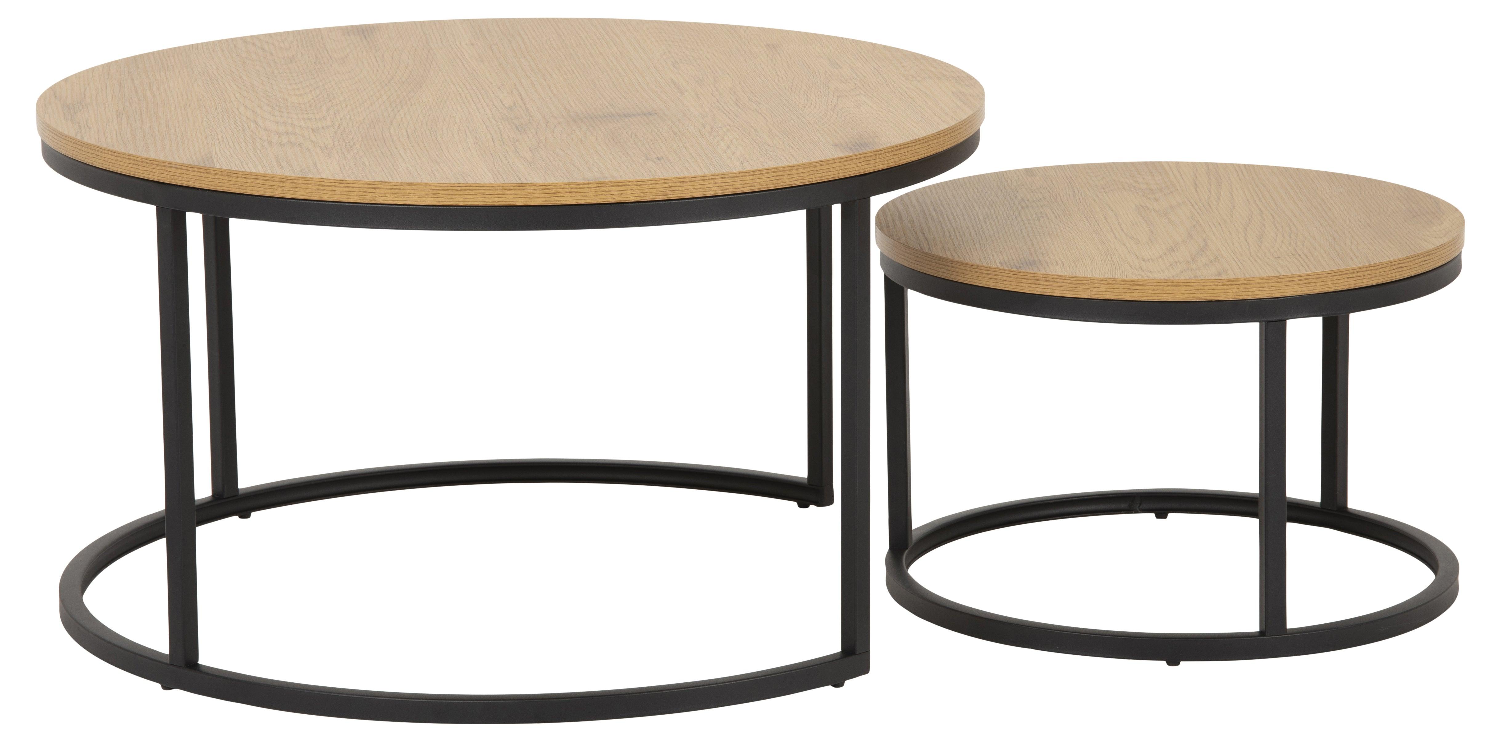 Zestaw dużych stolików kawowych SPIRO drewniany Home Essentials Eye on Design