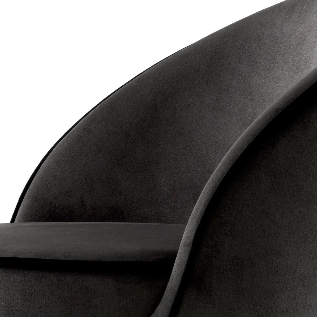 Zestaw hokerów aksamitnych COOPER czarny Eichholtz Eye on Design