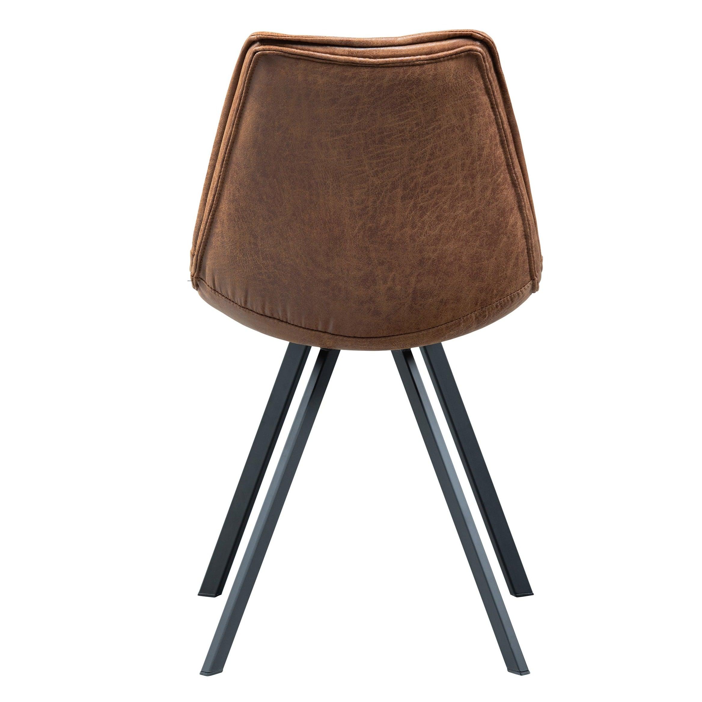 Zestaw krzeseł do jadalni koniakowy Woood Eye on Design