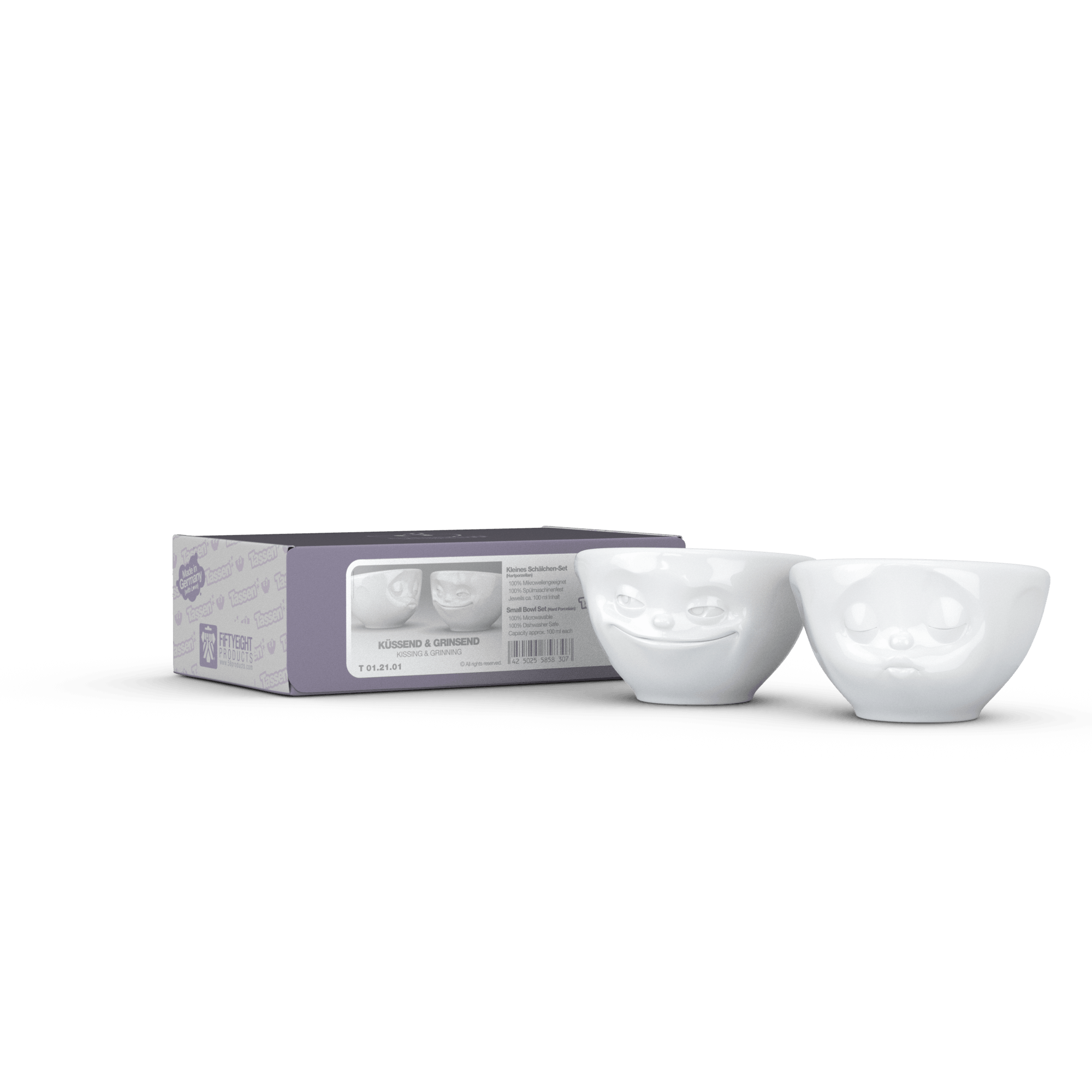 Zestaw miseczek GRINNING & KISSING biały 58products Eye on Design