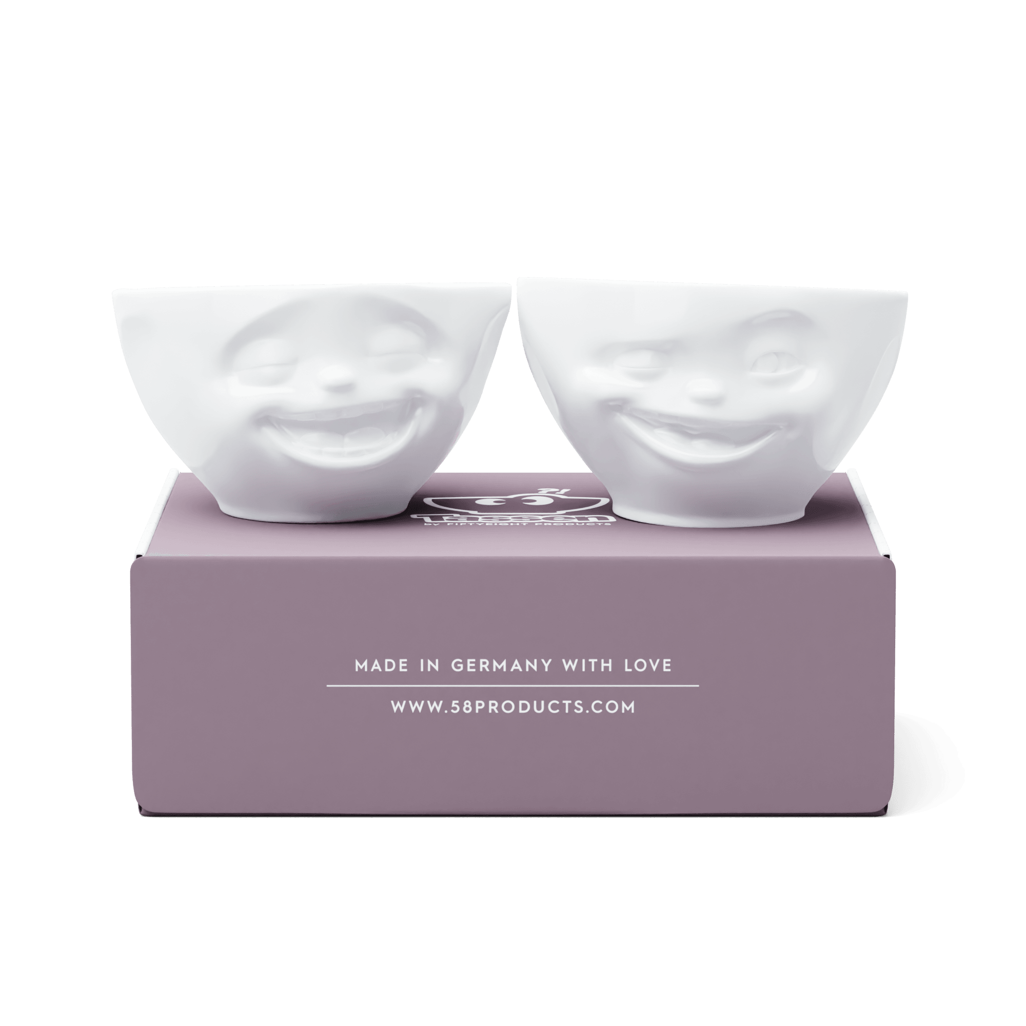 Zestaw miseczek LAUGHING & WINKING biały 58products Eye on Design