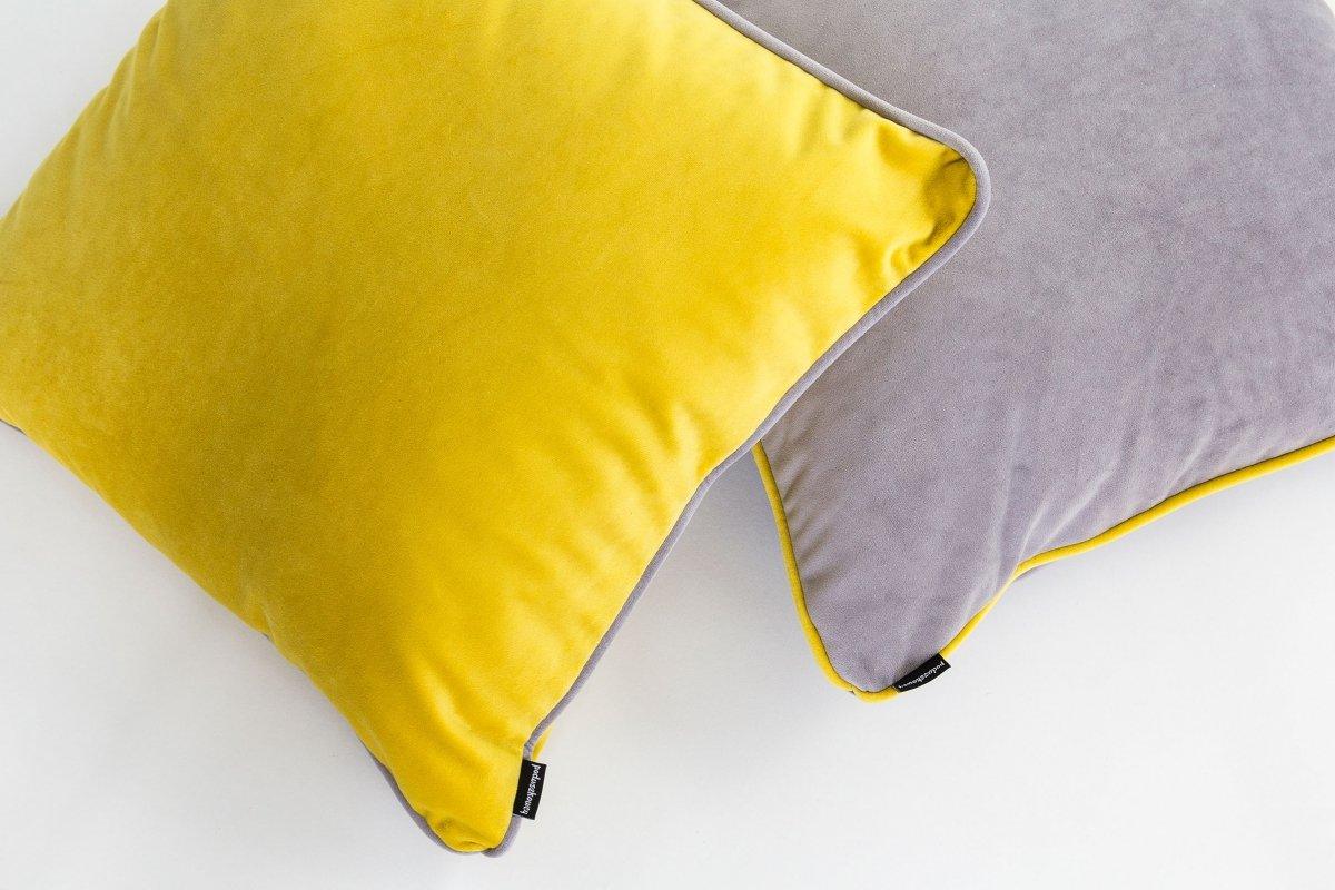 Zestaw poduszek dekoracyjnych DUO+STRIPES żółty Poduszkowcy Eye on Design