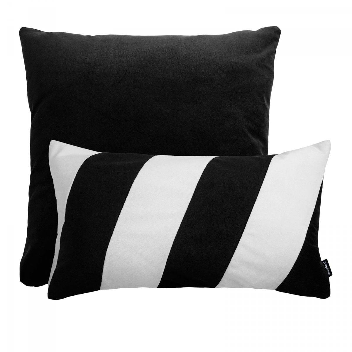 Zestaw poduszek dekoracyjnych PRAM + STRIPES czarno-biały Poduszkowcy Eye on Design