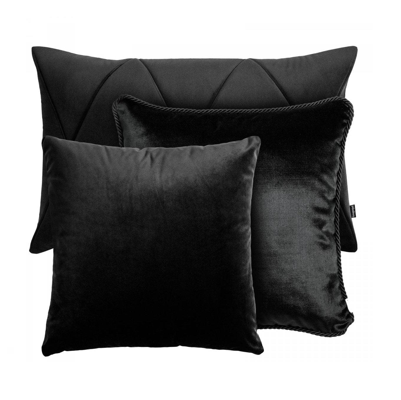 Zestaw poduszek VELVET+GLAMOUR czarny Poduszkowcy Eye on Design