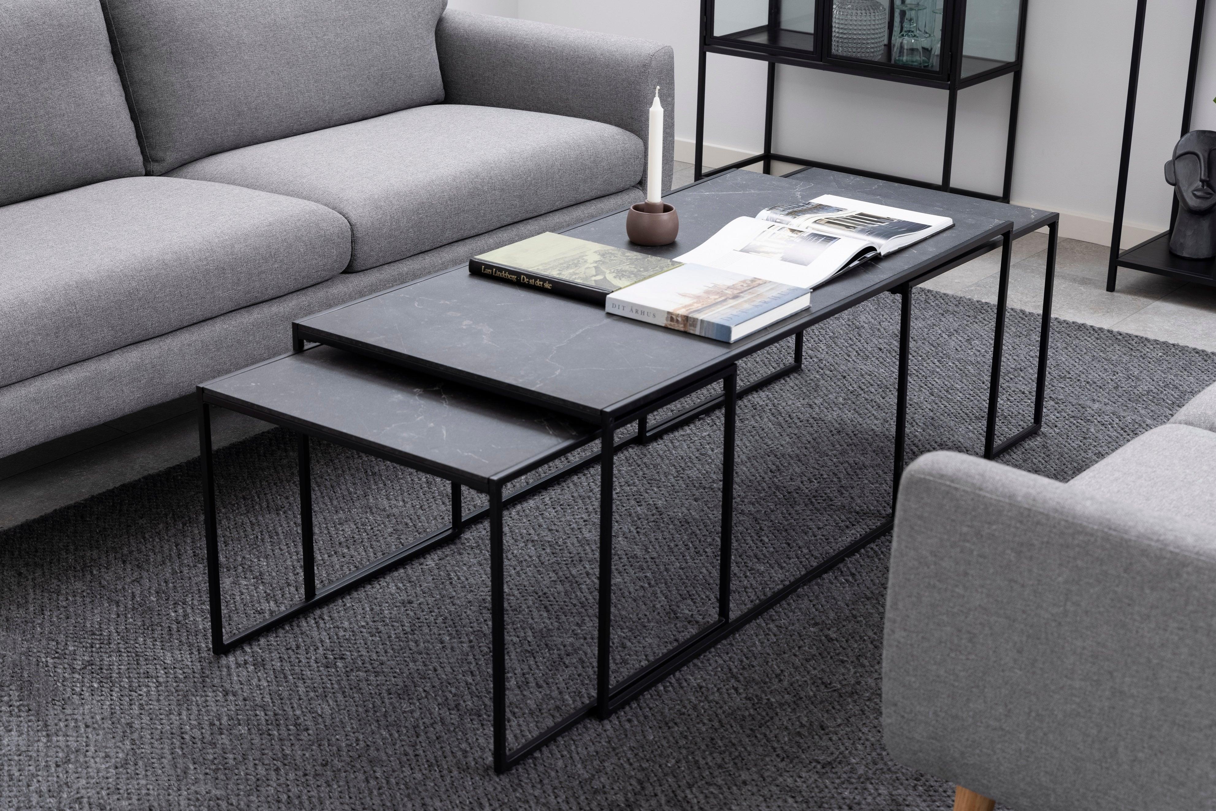 Zestaw stolików kawowych INFINITY czarny Home Essentials Eye on Design
