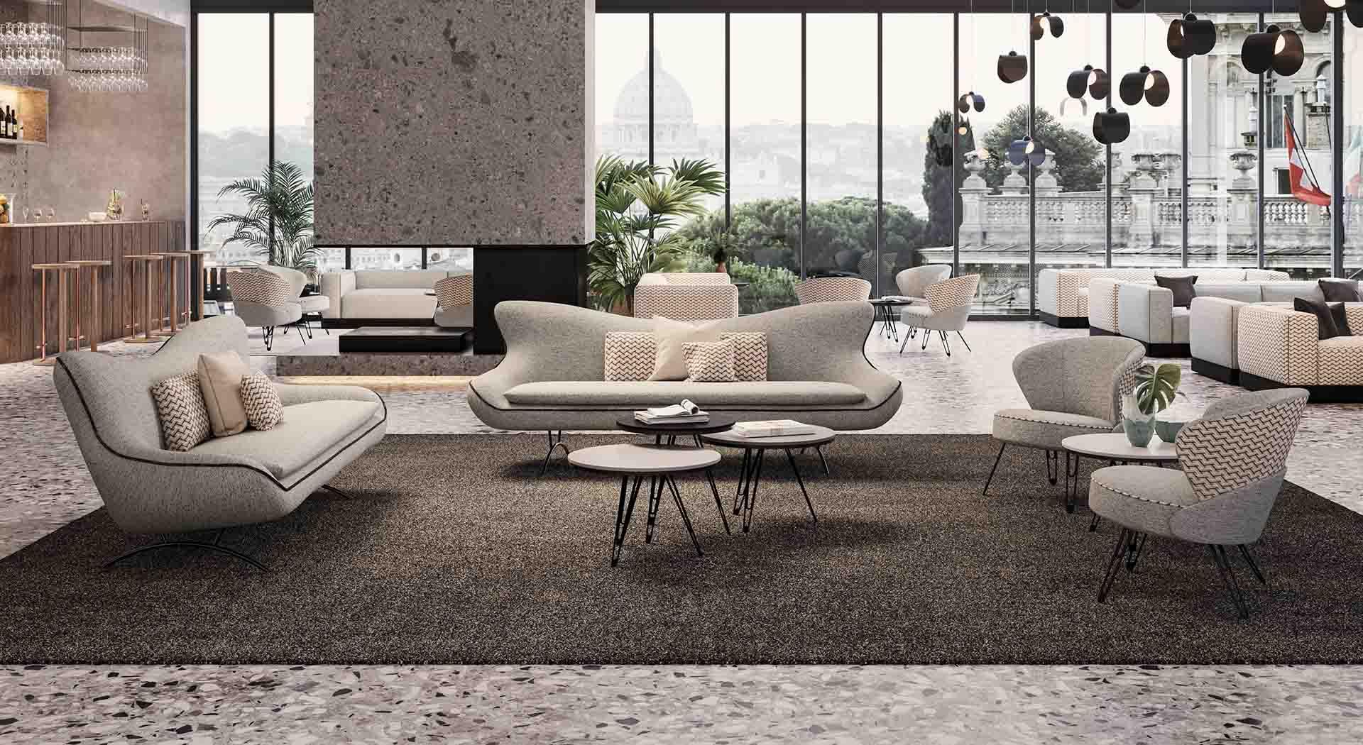 Zestaw stolików kawowych LINEAR SHORE turkusowy i żółty Liu Jo Living Eye on Design