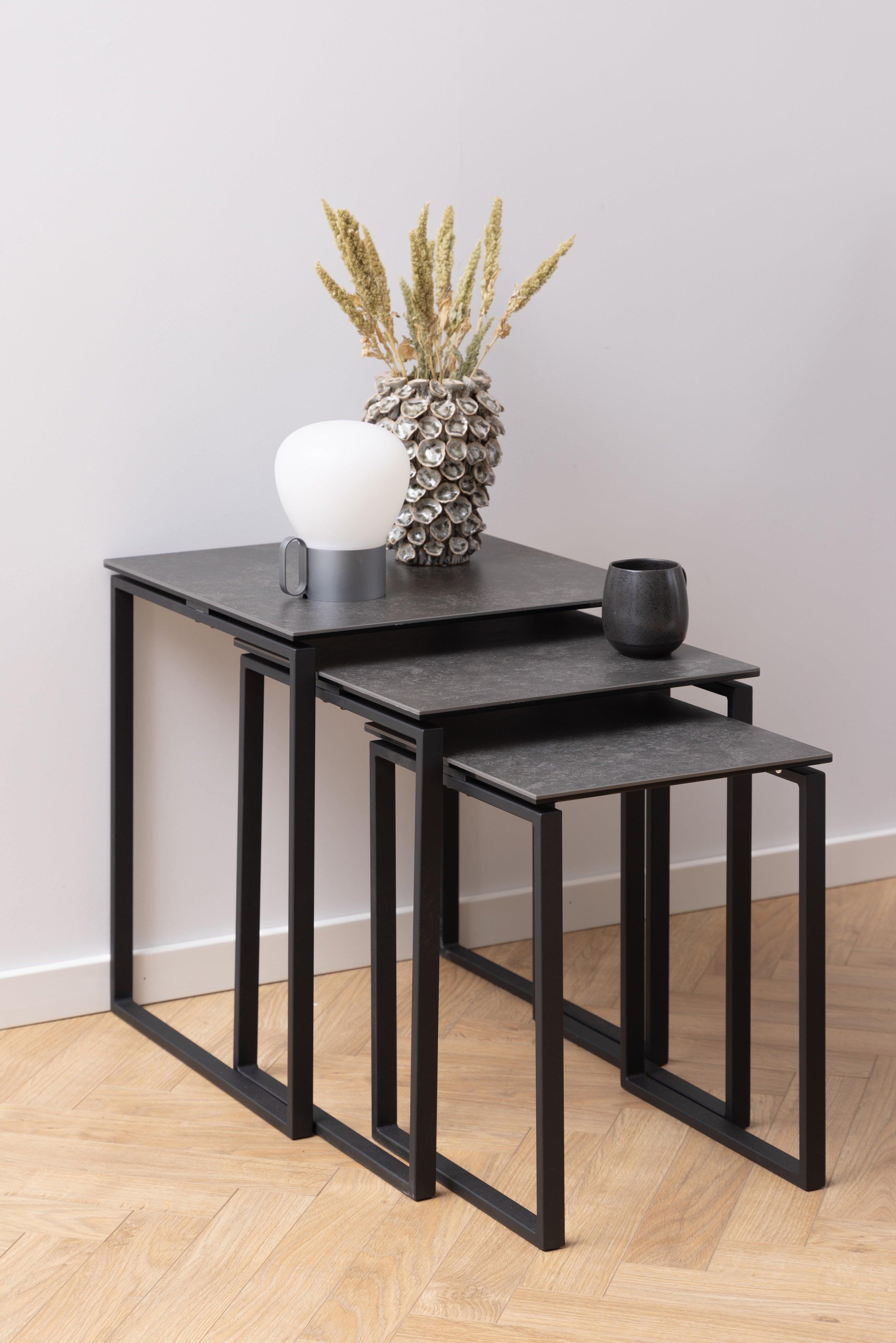 Zestaw stolików SOREN czarny Home Essentials Eye on Design