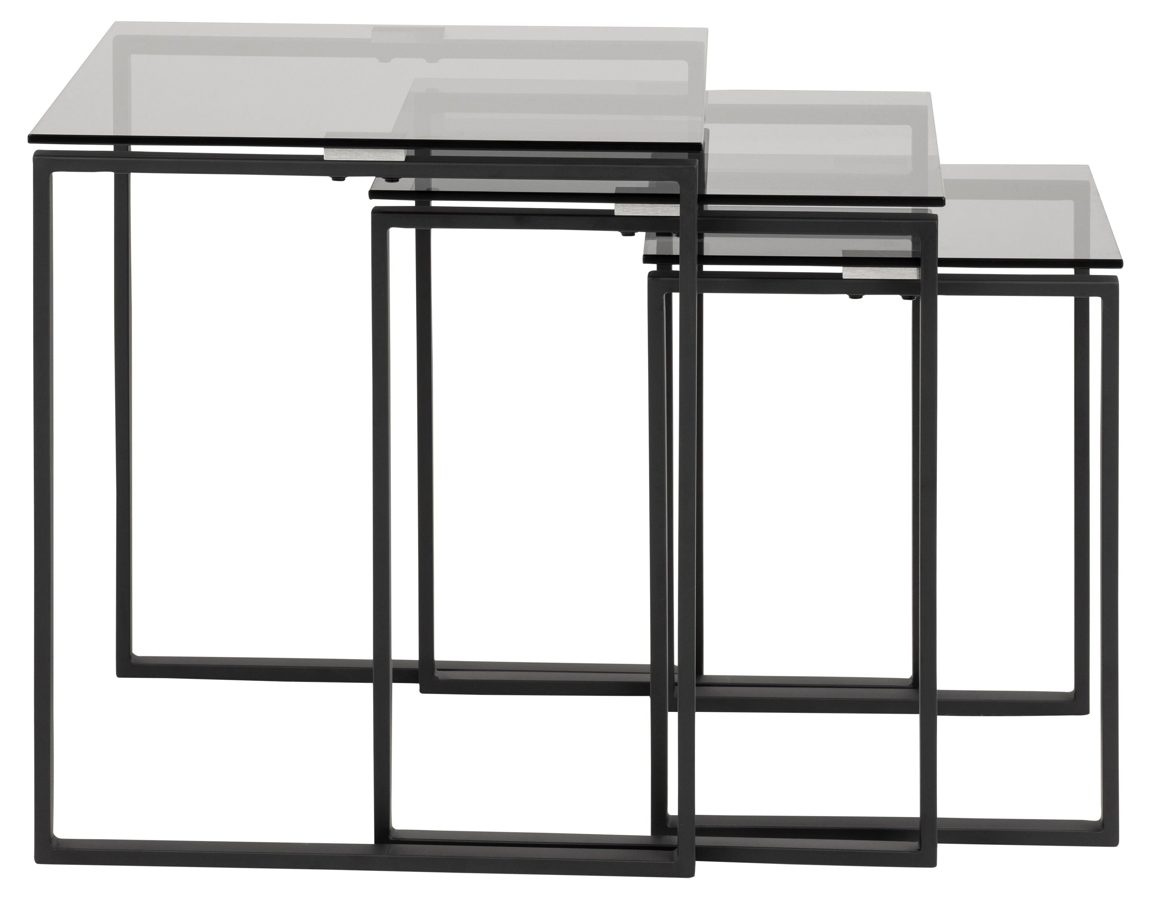 Zestaw szklanych stolików SOREN czarny Home Essentials Eye on Design
