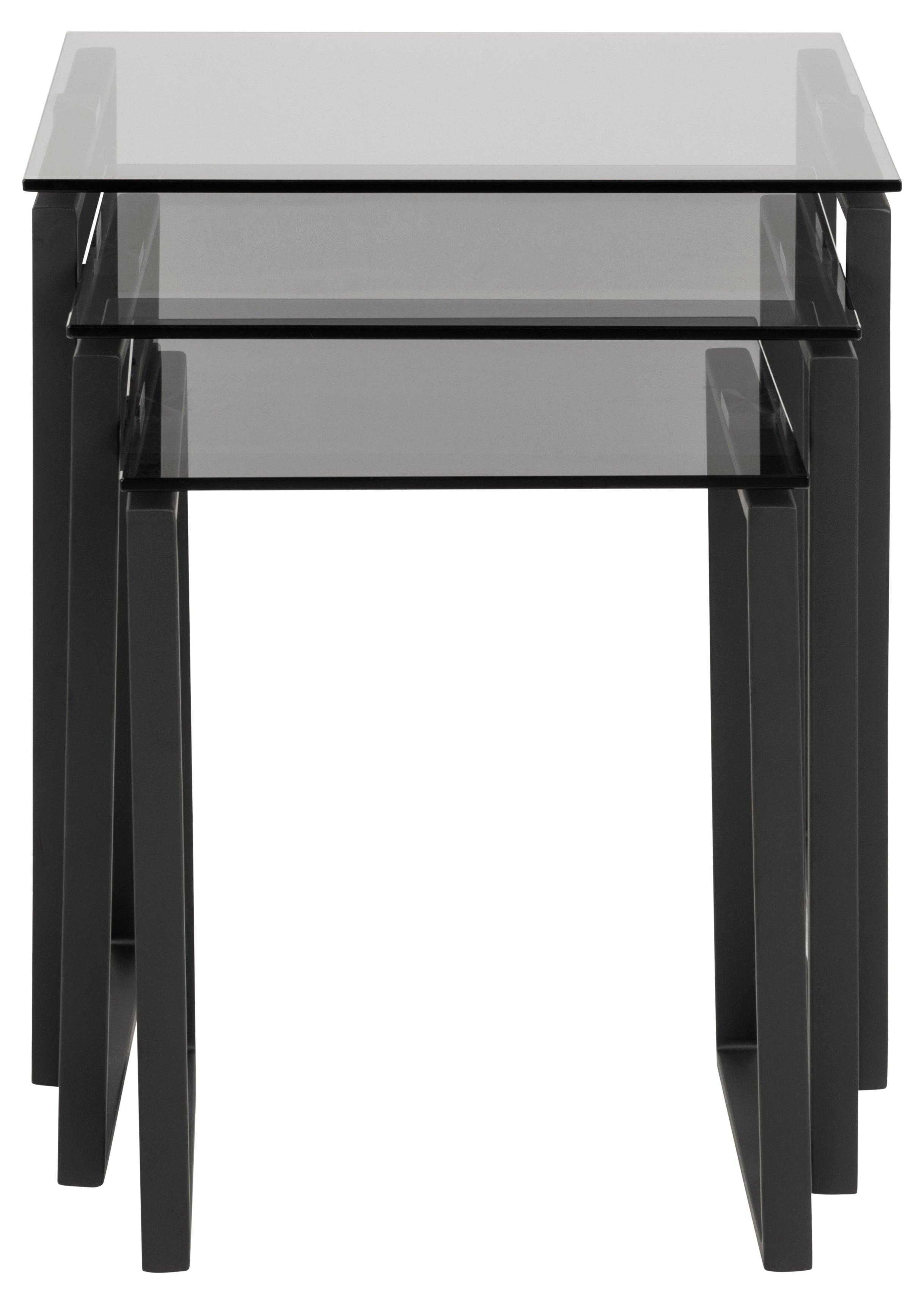 Zestaw szklanych stolików SOREN czarny Home Essentials Eye on Design