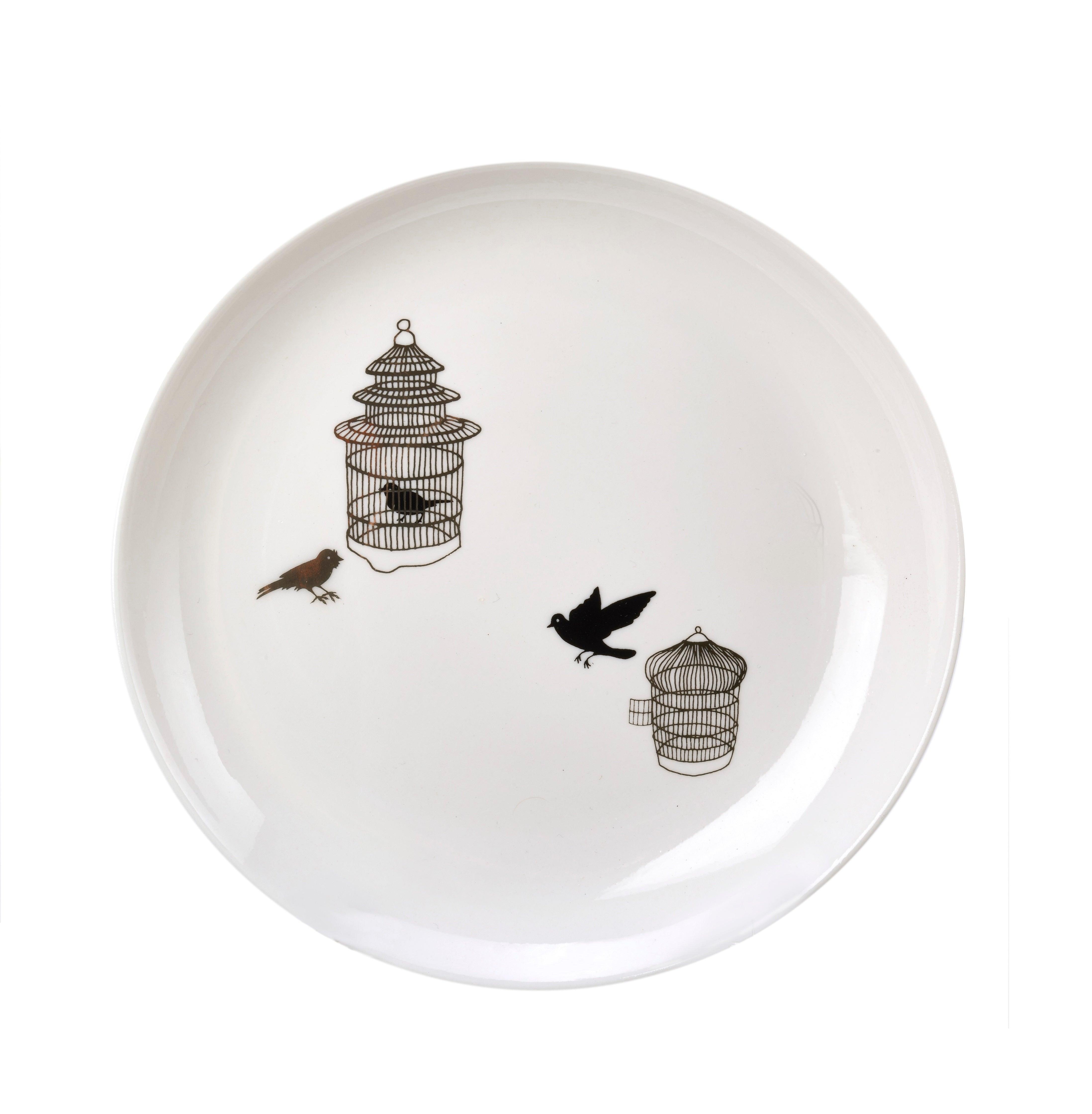 Zestaw talerzy FREEDOM BIRD biała porcelana Pols Potten Eye on Design
