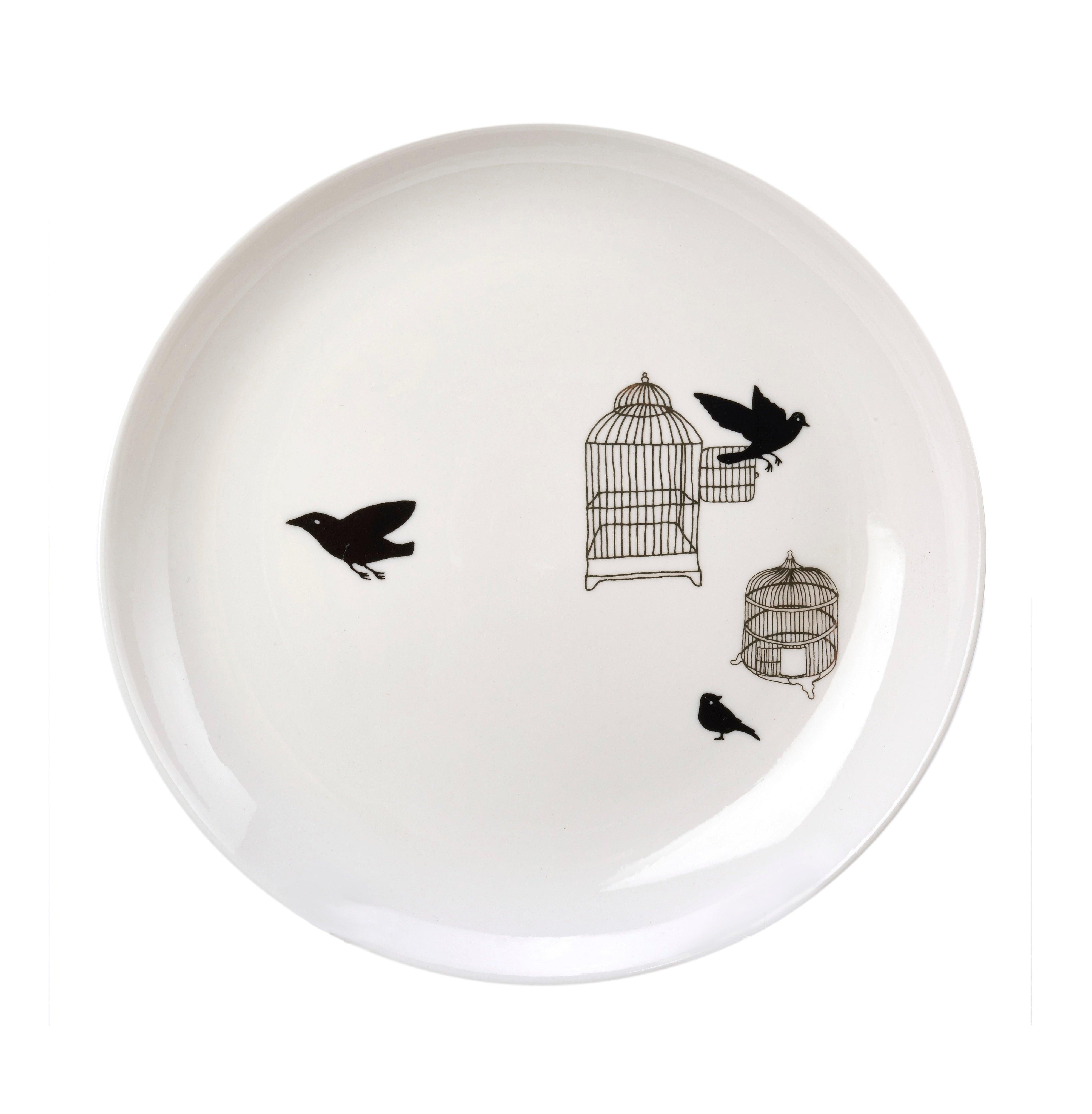 Zestaw talerzy FREEDOM BIRD biała porcelana Pols Potten Eye on Design