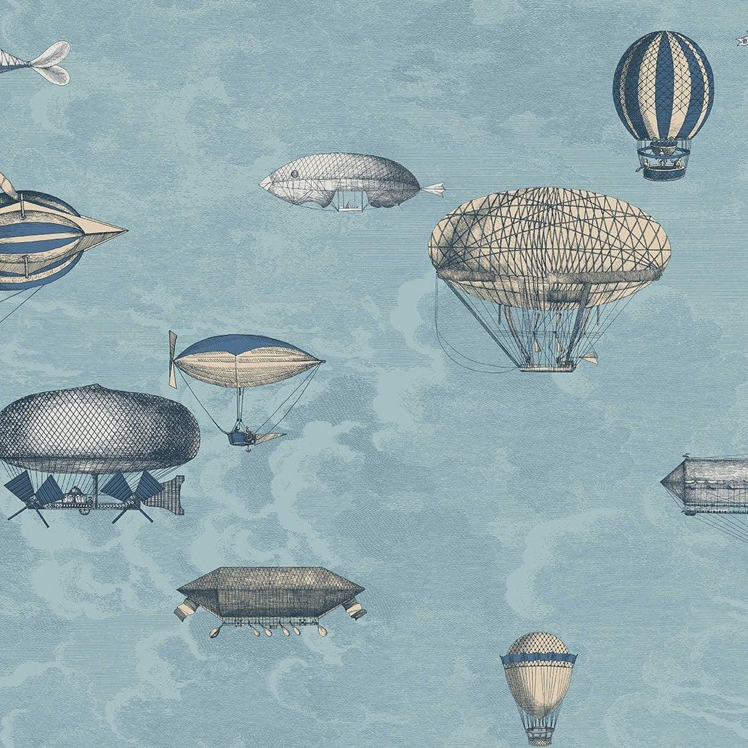 Zestaw tapet FORNASETTI - Macchine Volanti niebieski Cole & Son Eye on Design