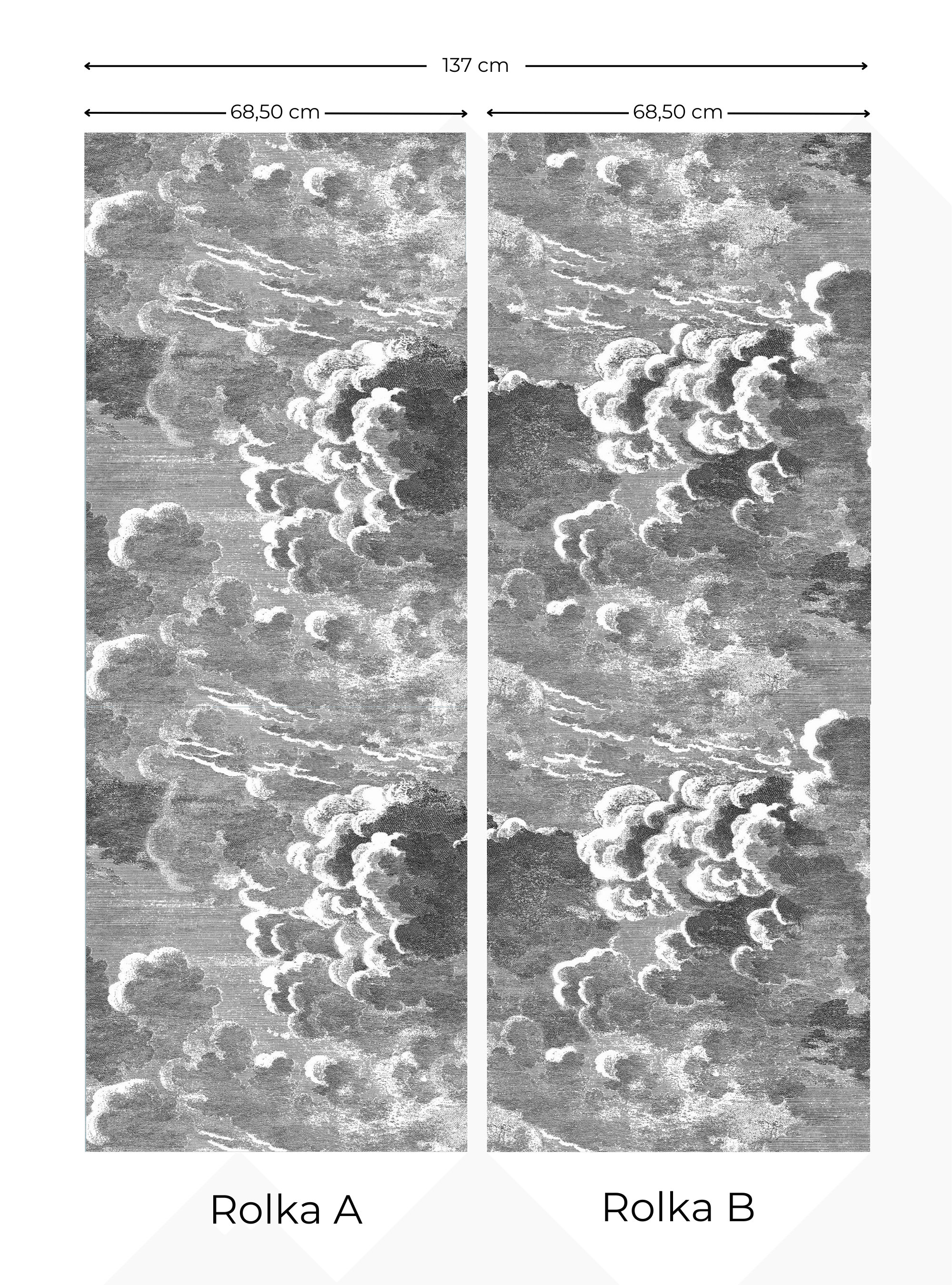 Zestaw tapet FORNASETTI - Nuvolette szary Cole & Son Eye on Design