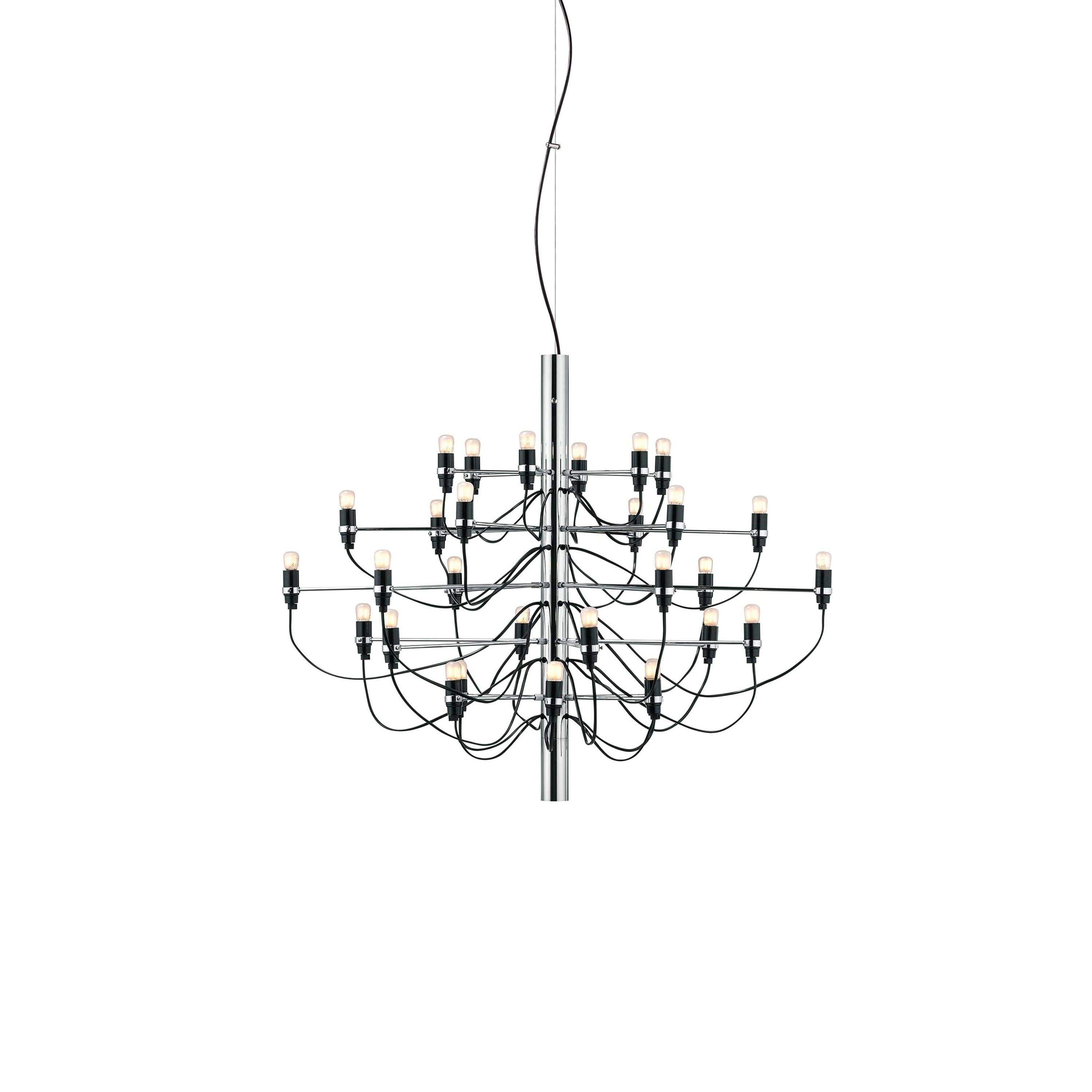 Żyrandol 2097 chromowany Flos M transparentny Eye on Design