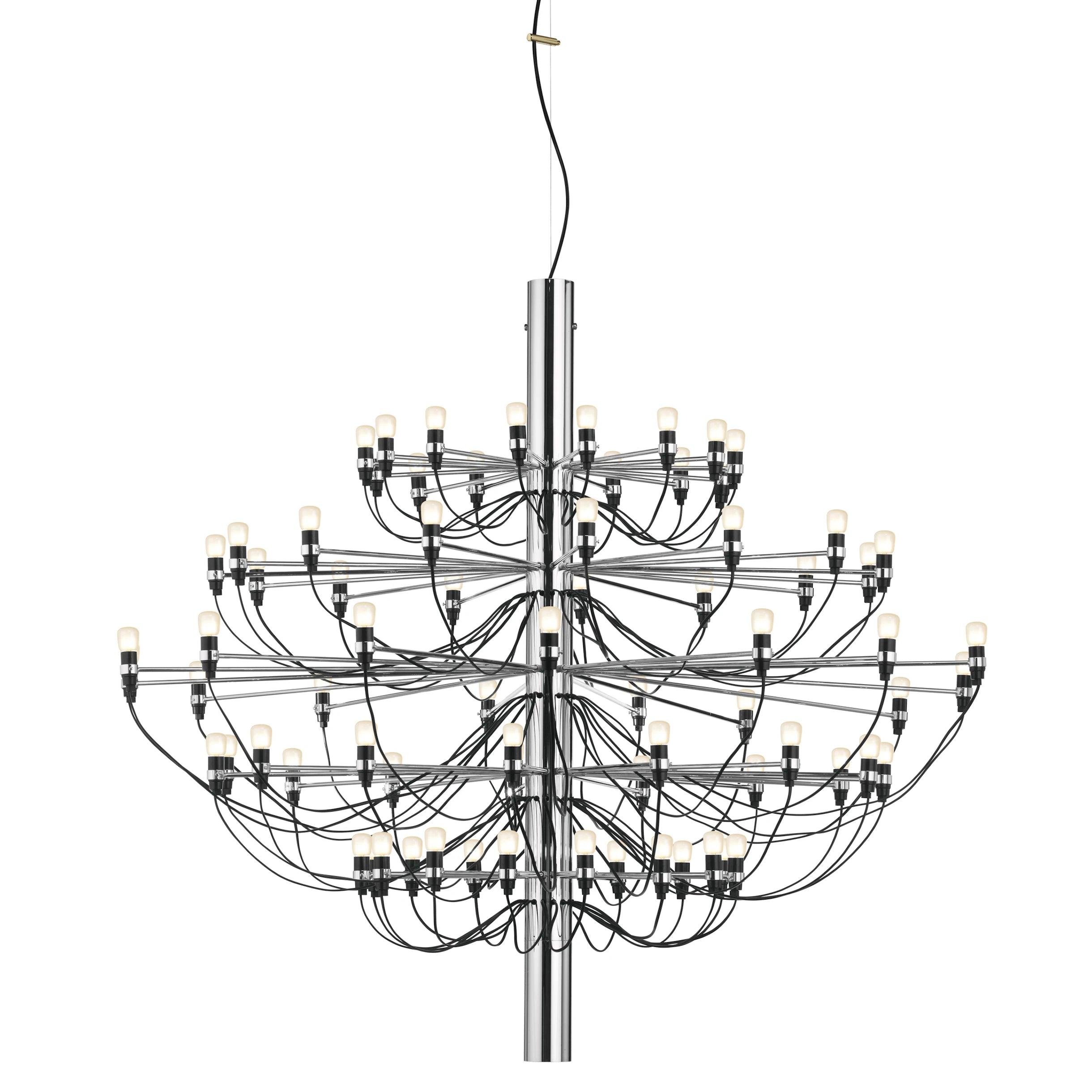 Żyrandol 2097 chromowany Flos XL mleczny Eye on Design