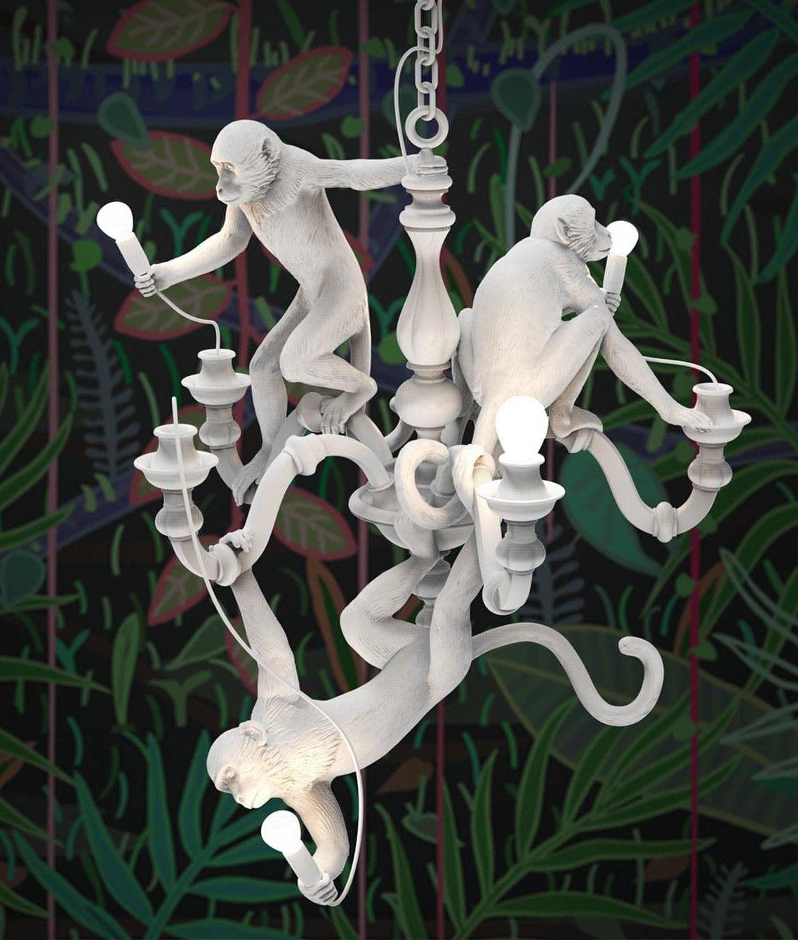 Żyrandol MONKEY biały Seletti Eye on Design