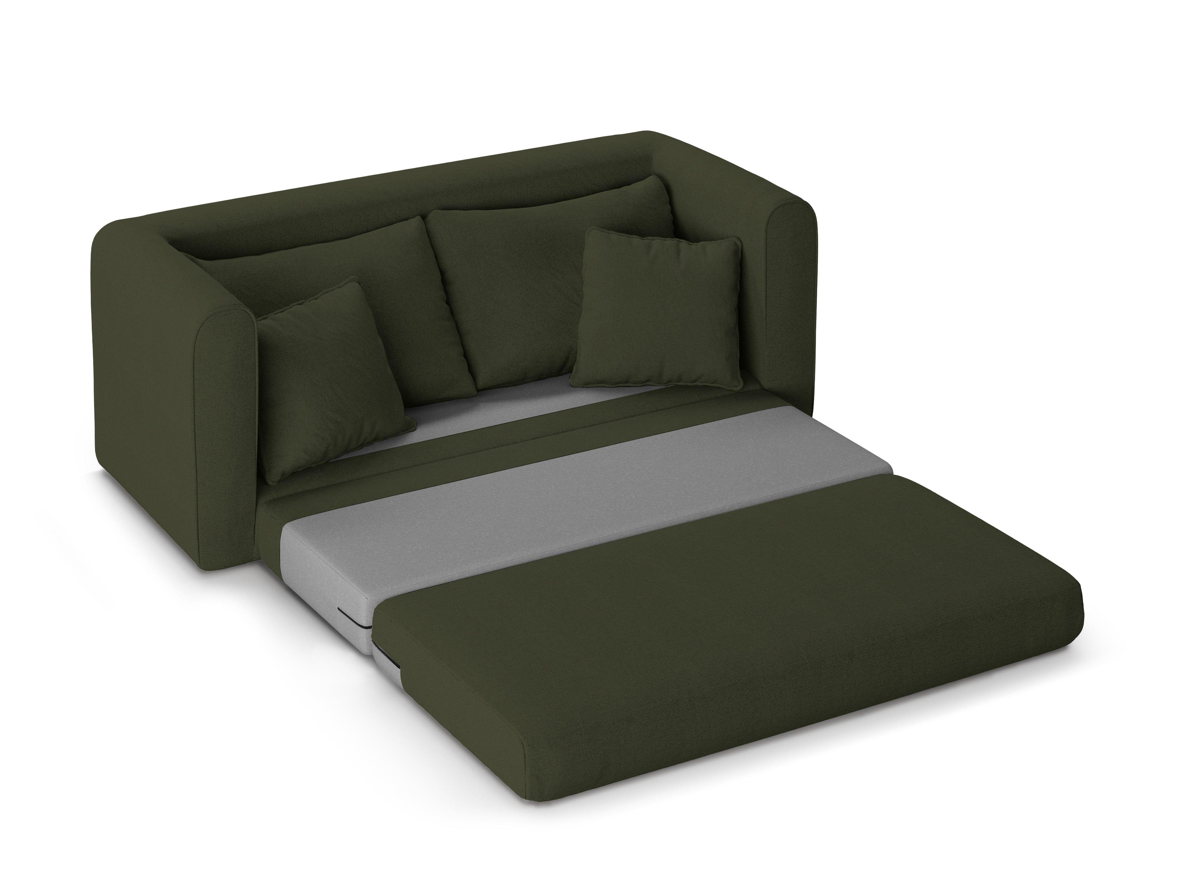 Sofa 2-osobowa z funkcją spania LIDO ciemnozielony Micadoni Eye on Design