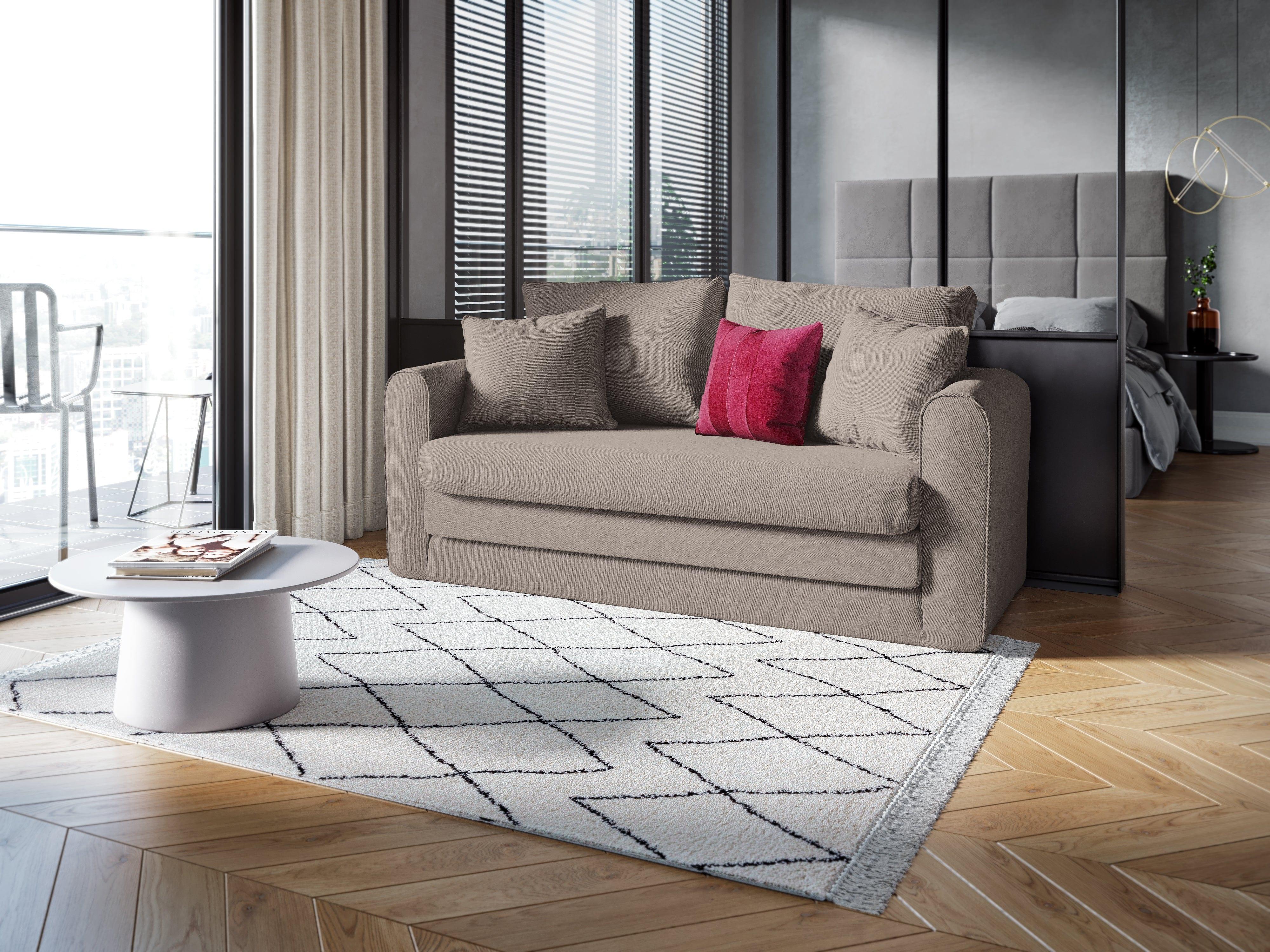 Sofa 2-osobowa z funkcją spania LIDO beżowy Micadoni Eye on Design