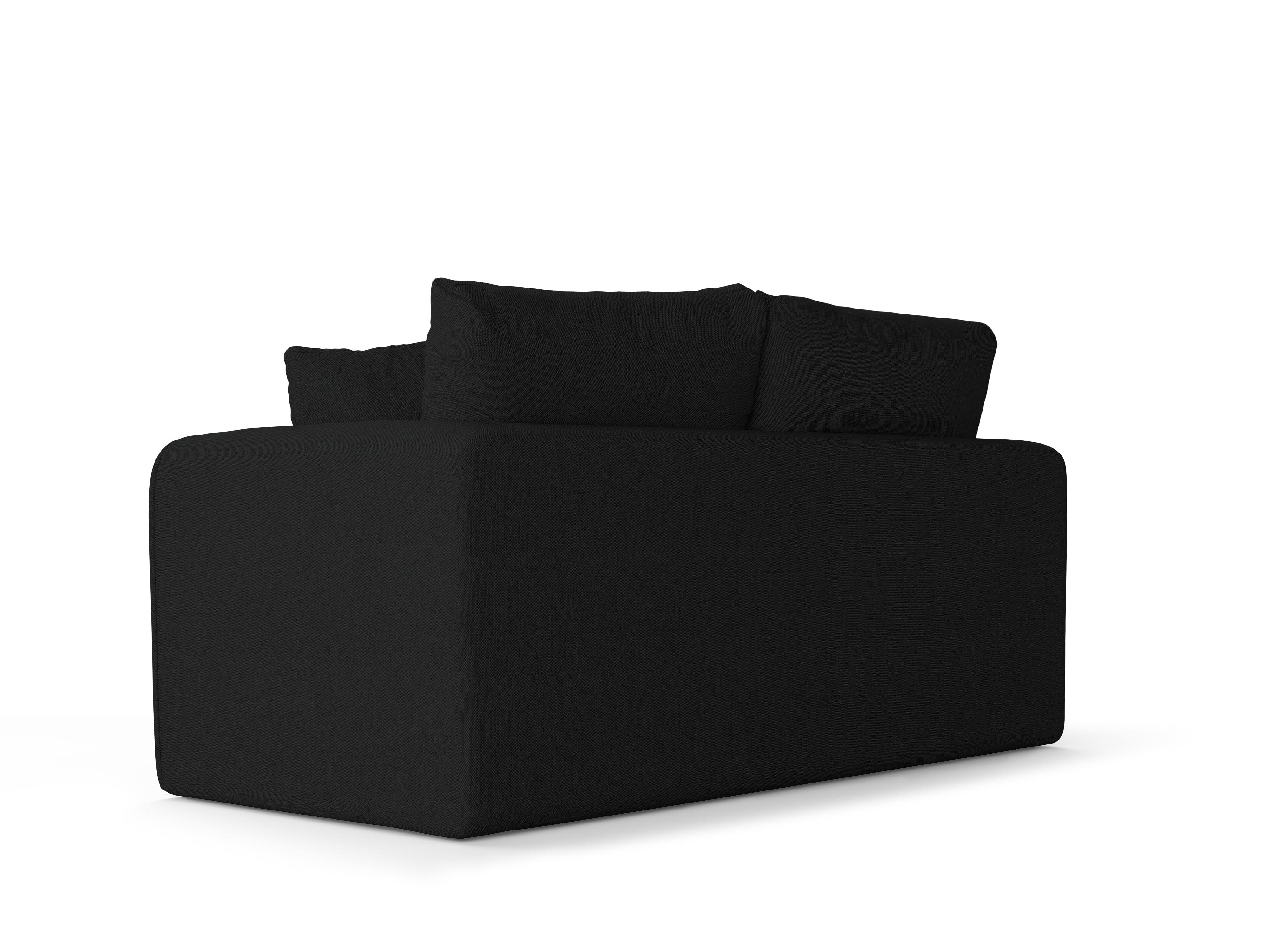 Sofa 2-osobowa z funkcją spania LIDO czarny Micadoni Eye on Design