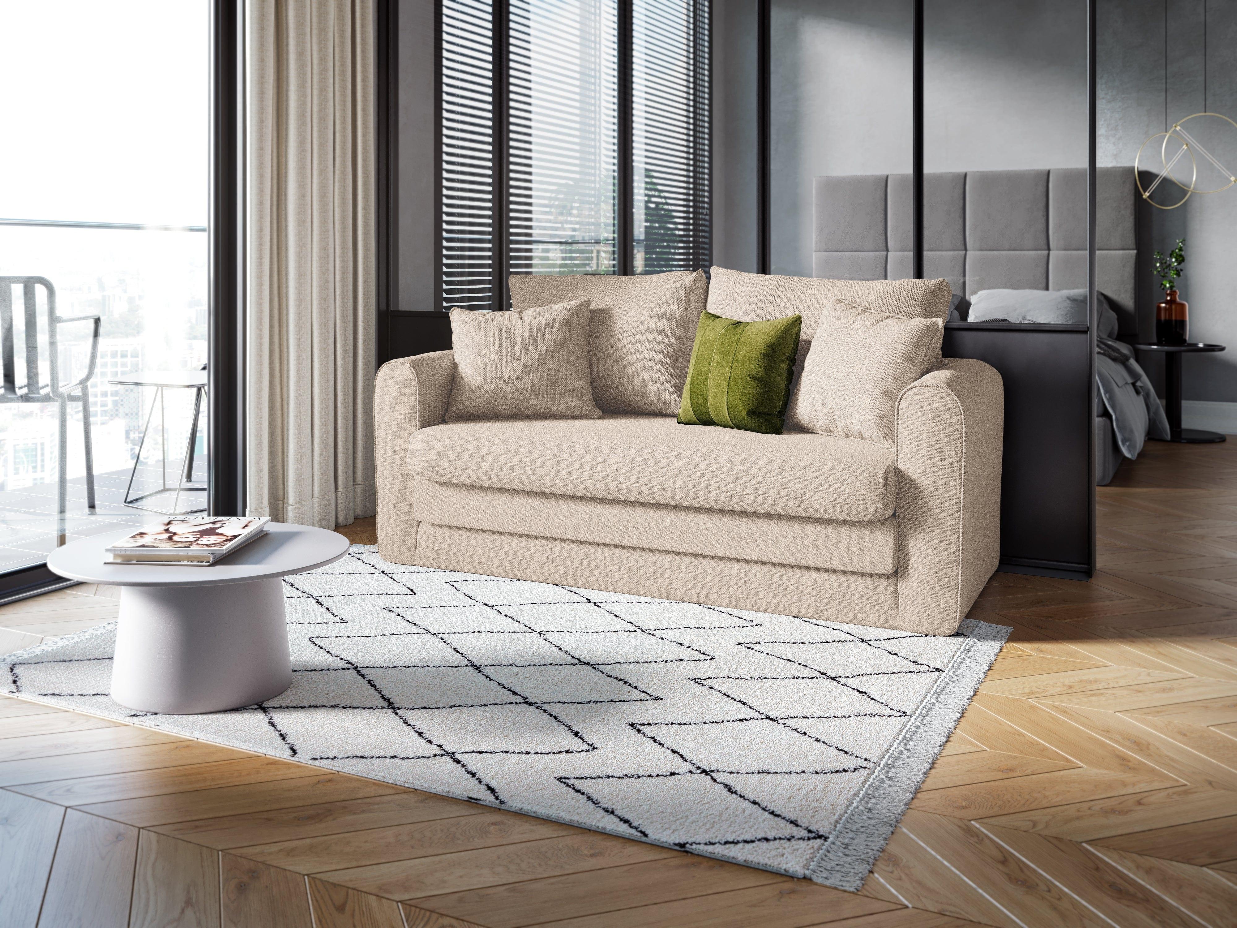 Sofa 2-osobowa z funkcją spania LIDO jasnobeżowy Micadoni Eye on Design