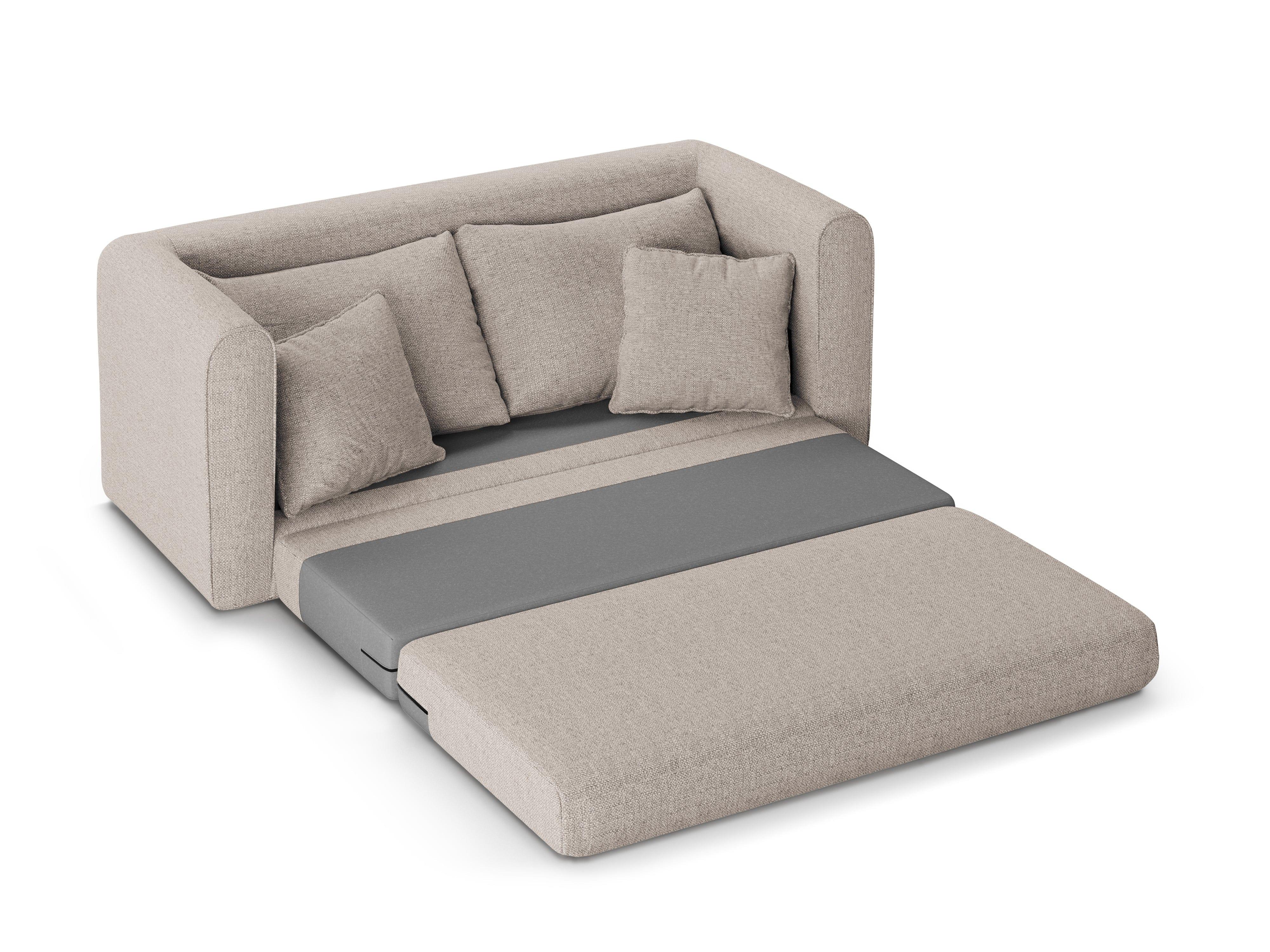 Sofa 2-osobowa z funkcją spania LIDO jasnoszary Micadoni Eye on Design